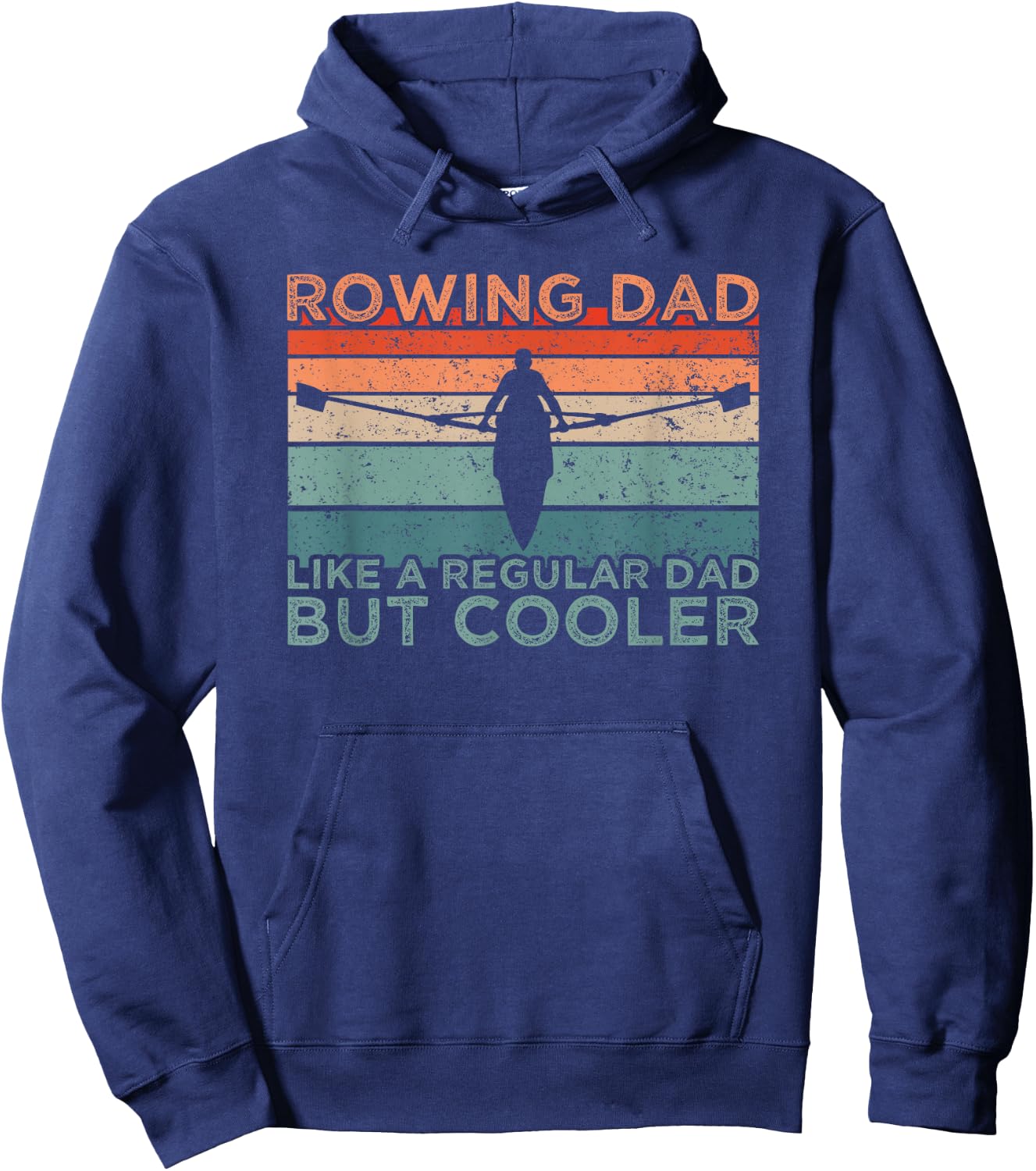 Round Rowing Dad Rudder Hoodie - Hoodie | Navy