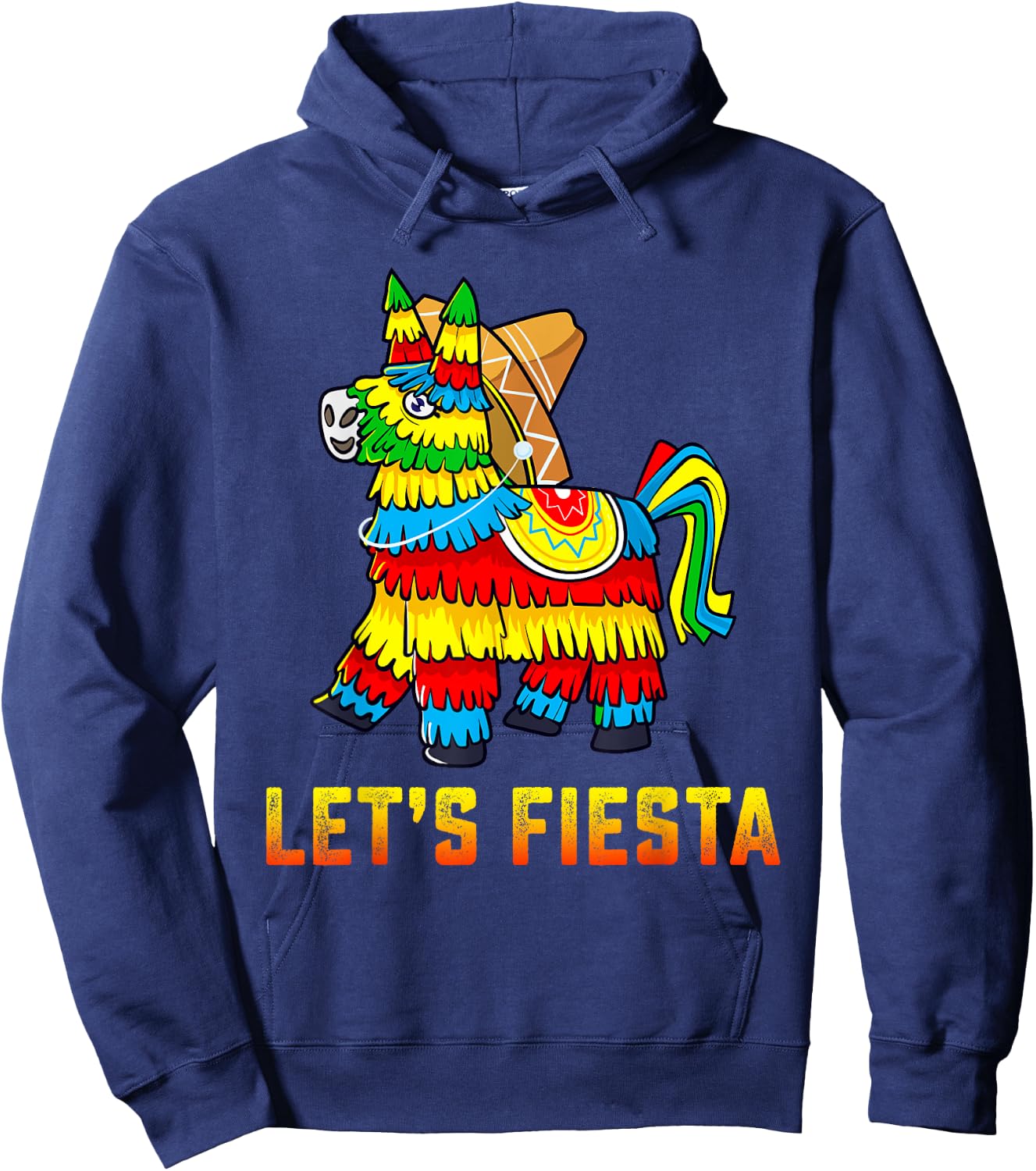 Let's Fiesta Pinata Cinco De Mayo Party Mexican Hoodie - Hoodie | Navy