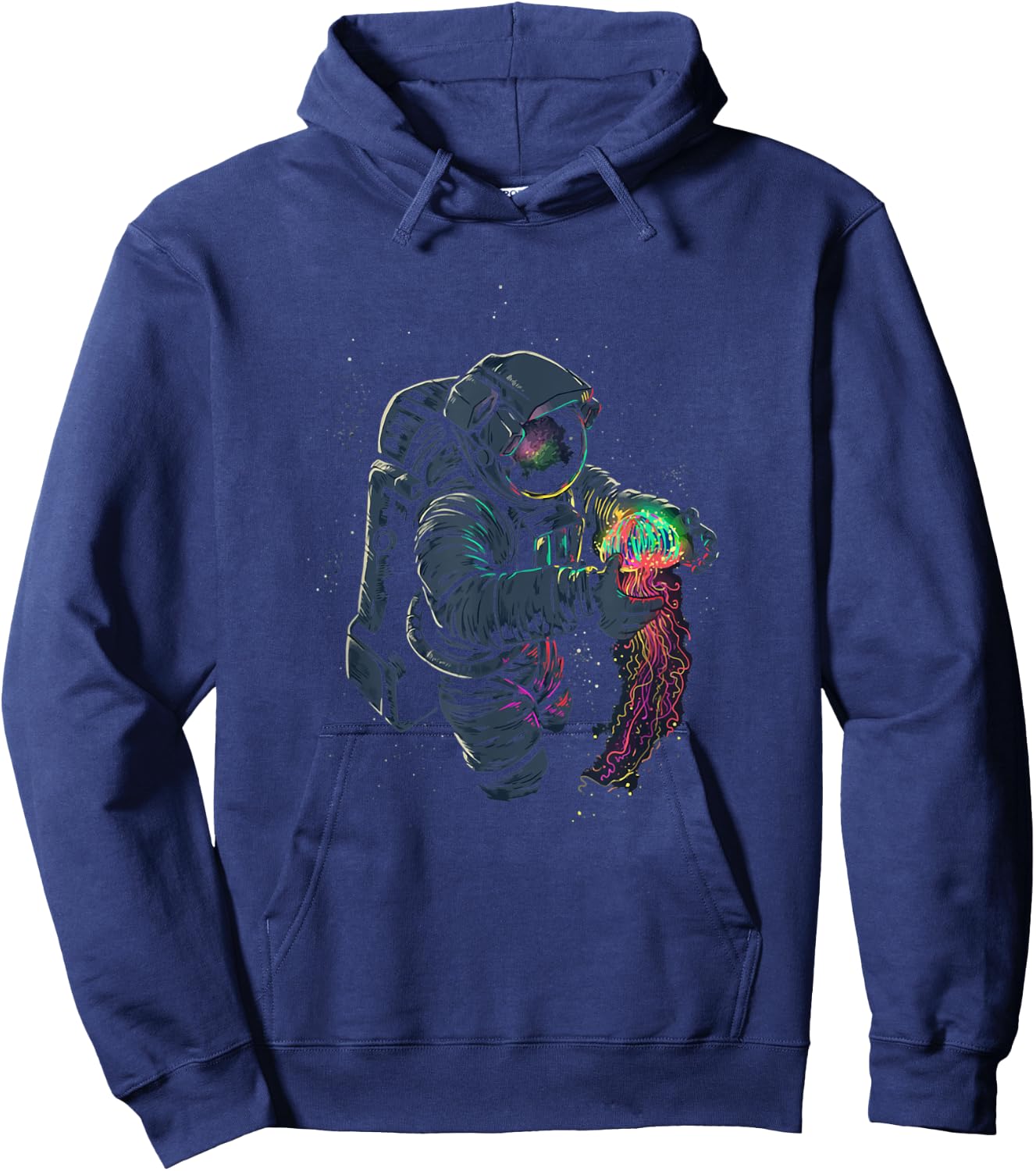 Astronaut jellyfish space universe galaxy moon Hoodie - Hoodie | Navy