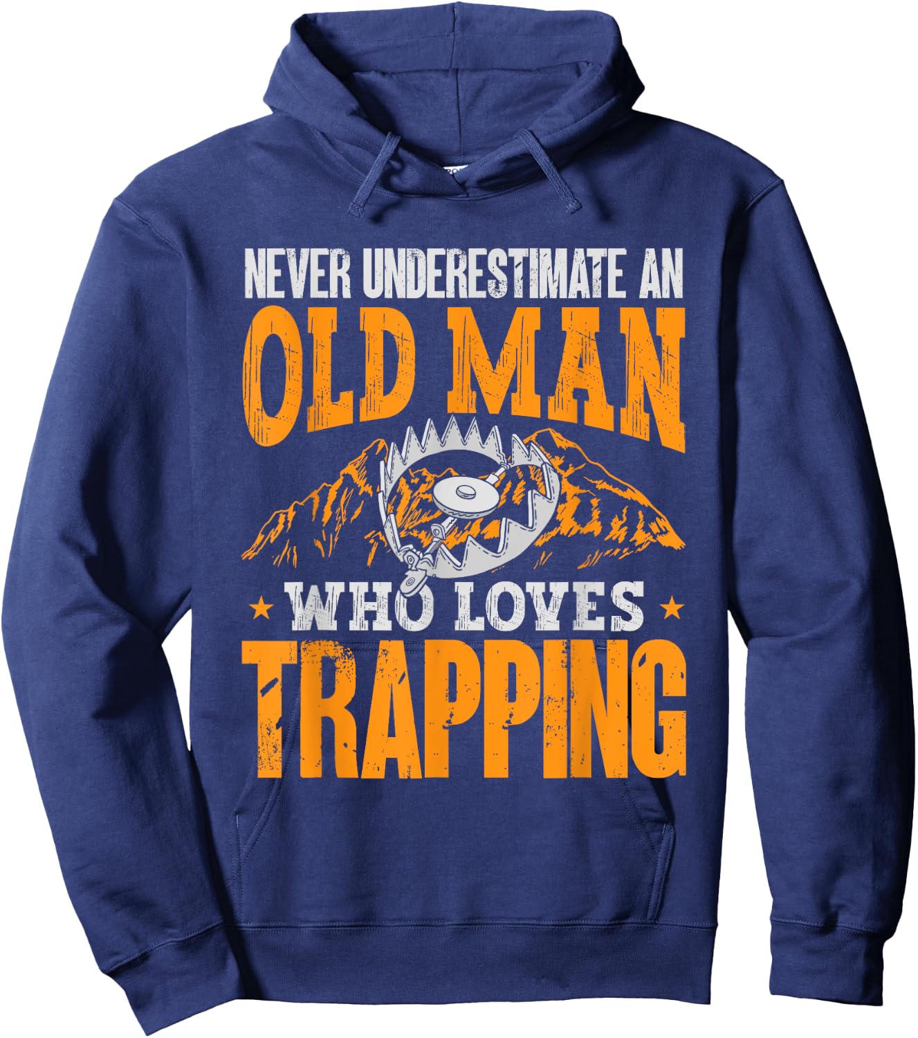 Trapping Shirts & Furbearer Trapper Gifts Black Hoodie - Hoodie | Navy