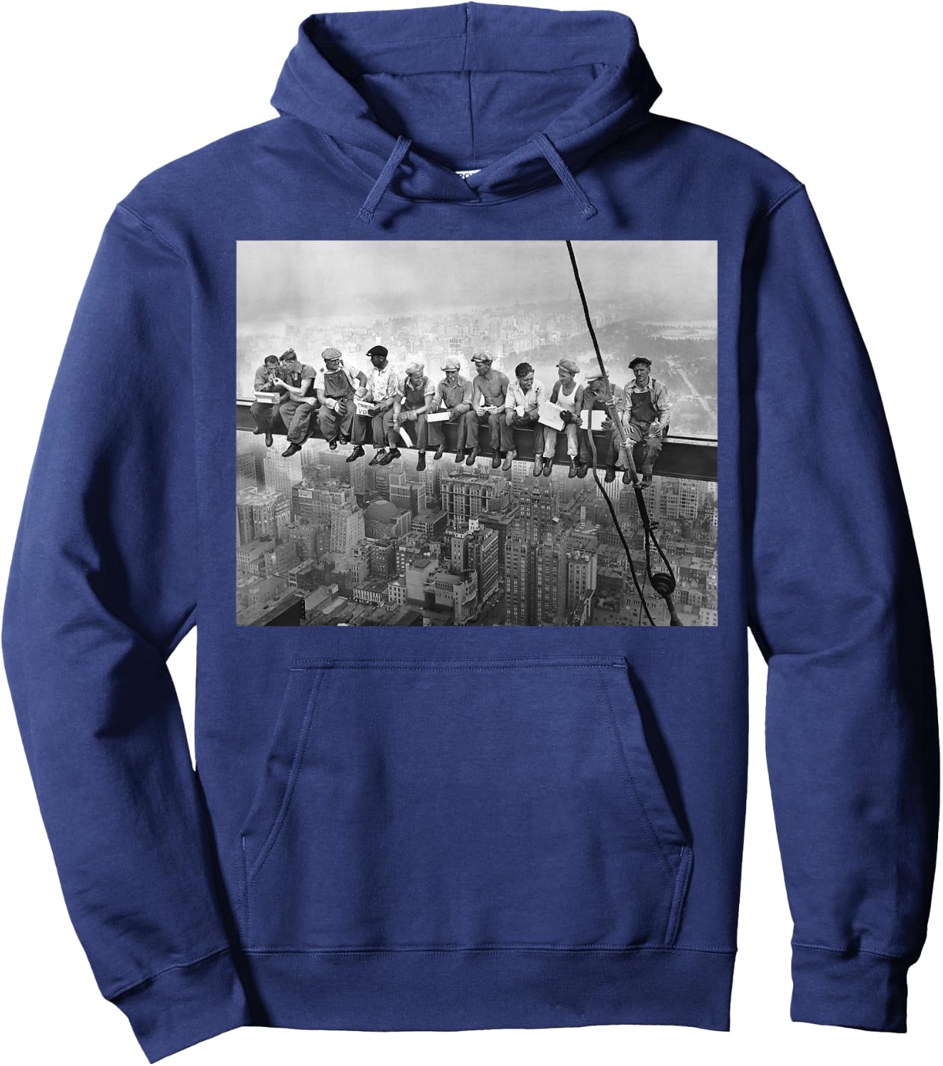 Lunch Atop A Skyscraper (High Resolution) Hoodie - Hoodie | Navy