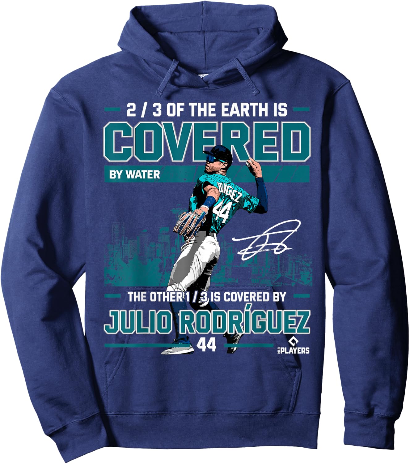Covered Julio Rodriguez Seattle MLBPA Hoodie - Hoodie | Navy