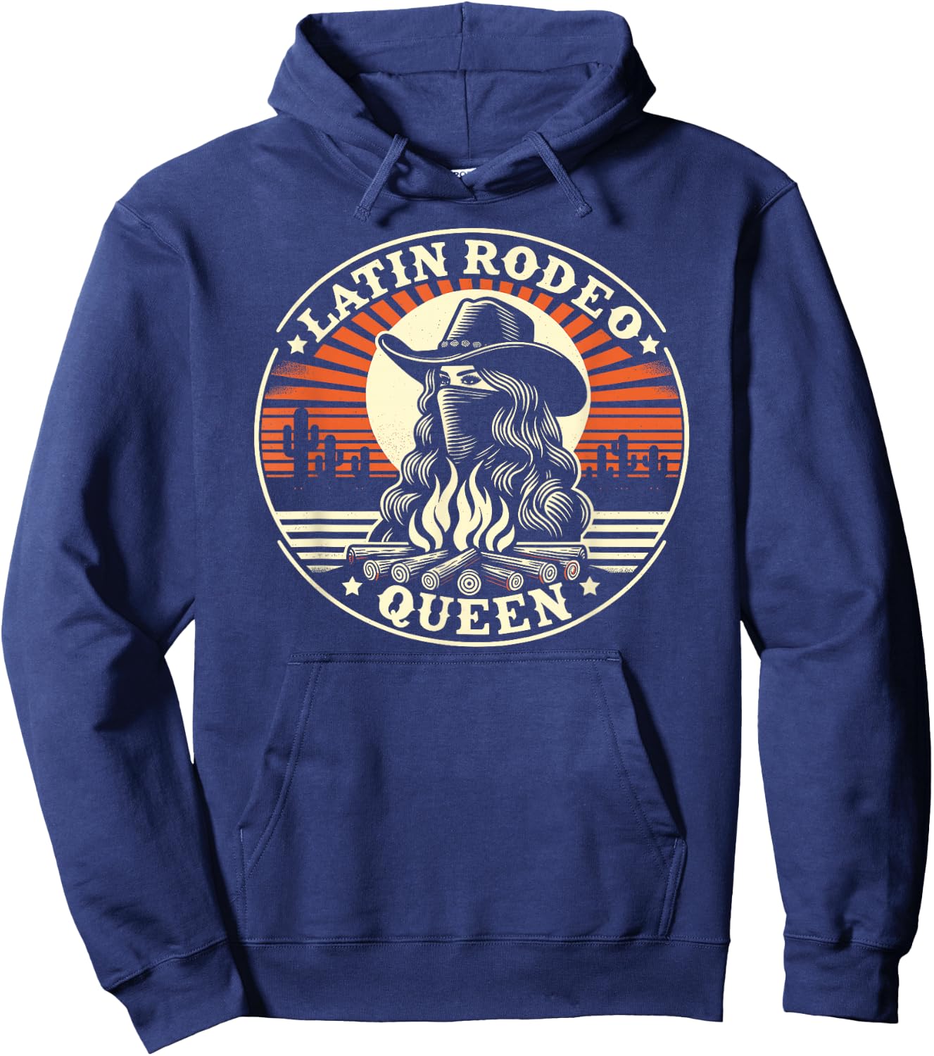 Latin Rodeo Queen, Mexican Latina Cowgirl Hoodie - Hoodie | Navy