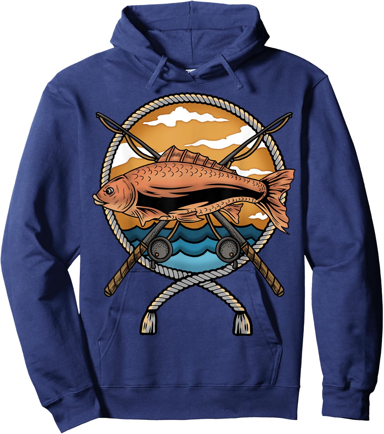 Carp Fish Fisherman Fishing Hoodie - Hoodie | Navy