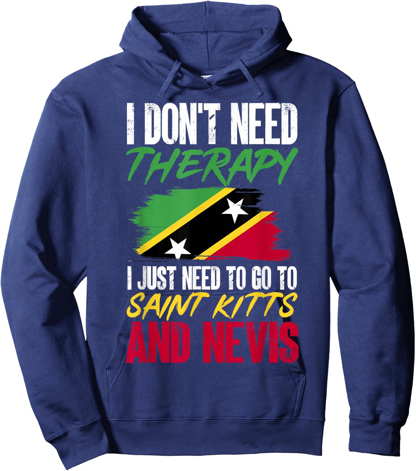 St Kitts and Nevis Flag Hoodie - Hoodie | Navy