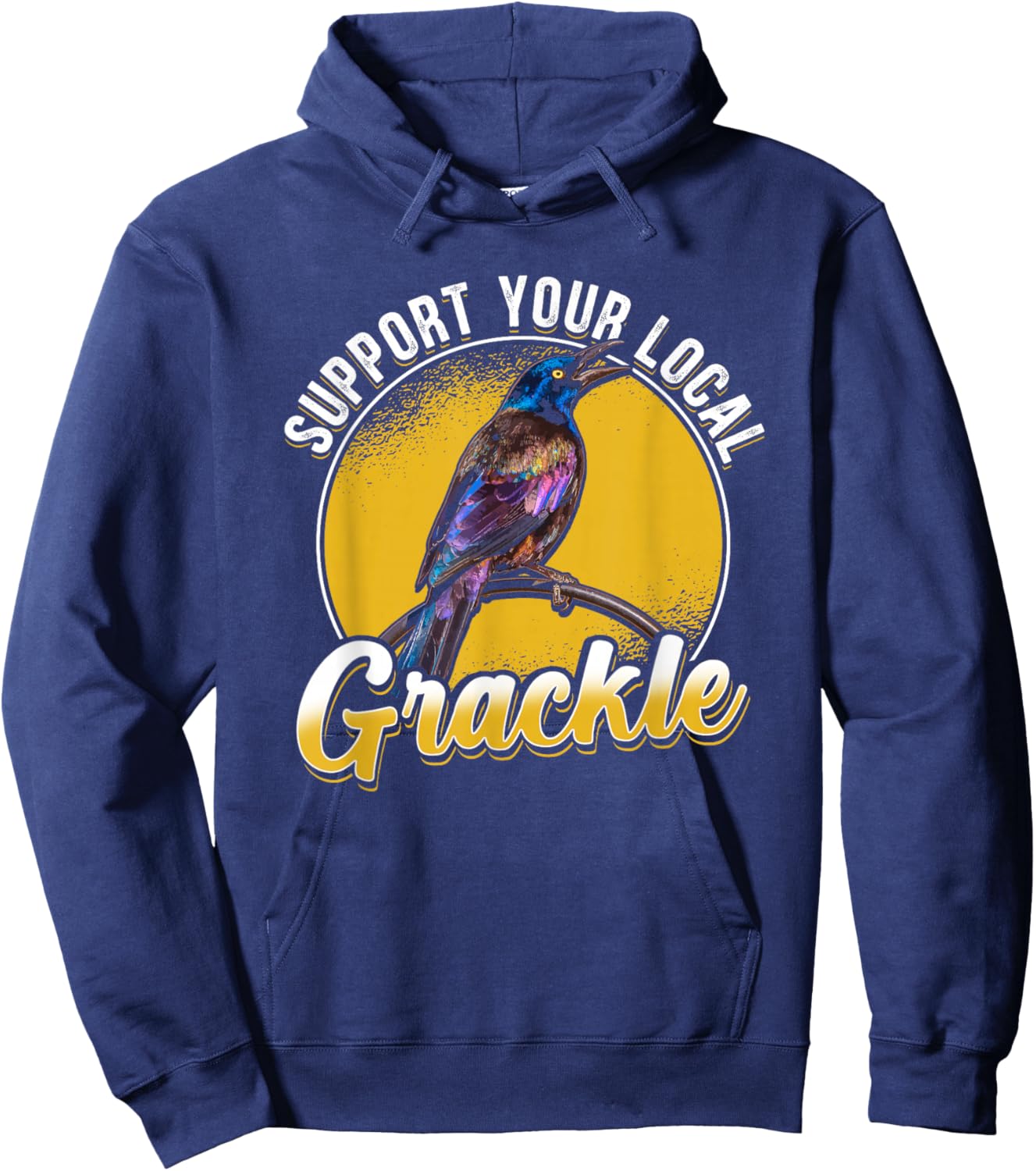 Quiscalus Grackle Bird Kawaii Bird Lover Hoodie - Hoodie | Navy