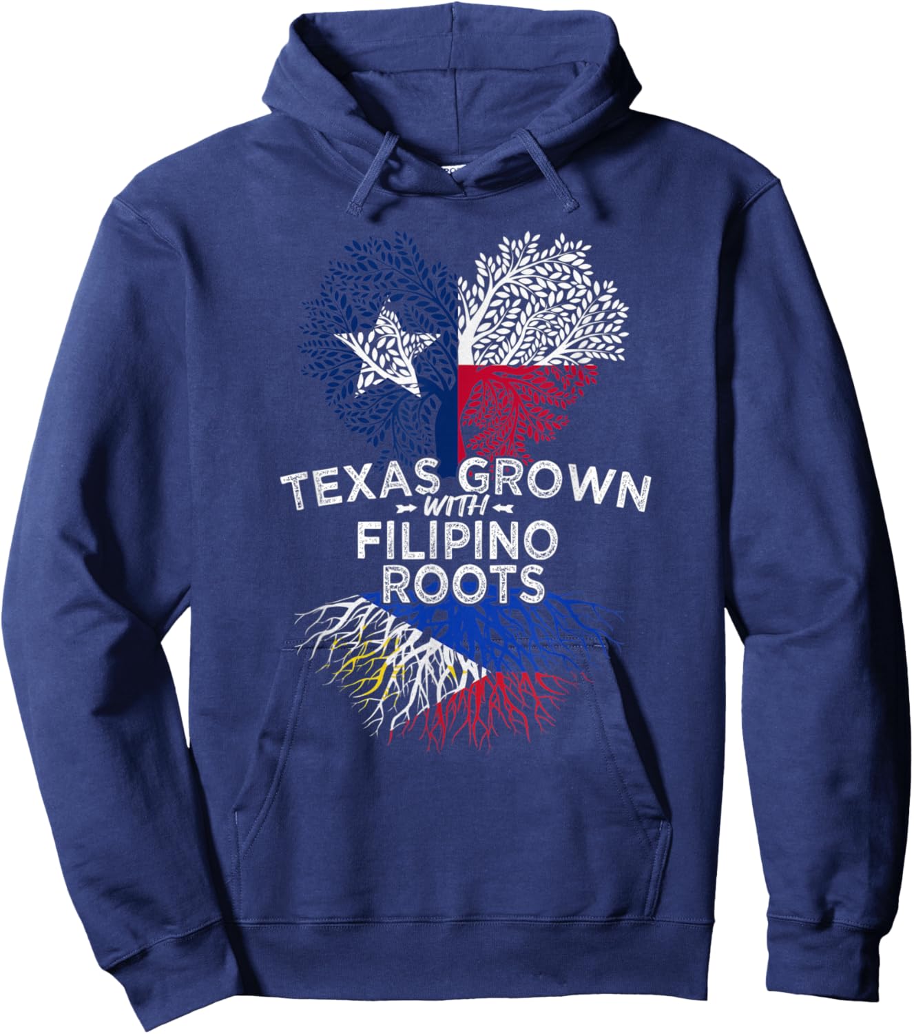 Texas Grown with Filipino Roots Hoodie - Hoodie | Navy