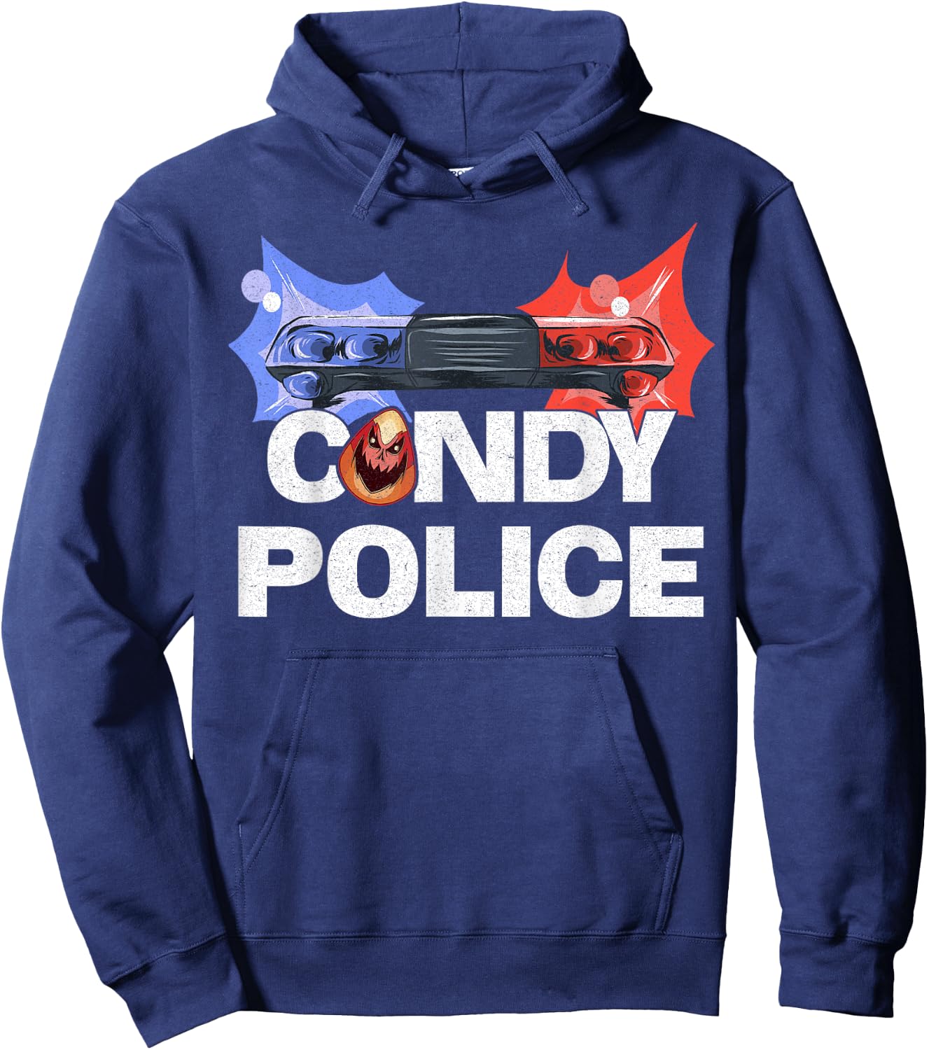Funny Halloween Gifts Candy Police Costume Hoodie - Hoodie | Navy