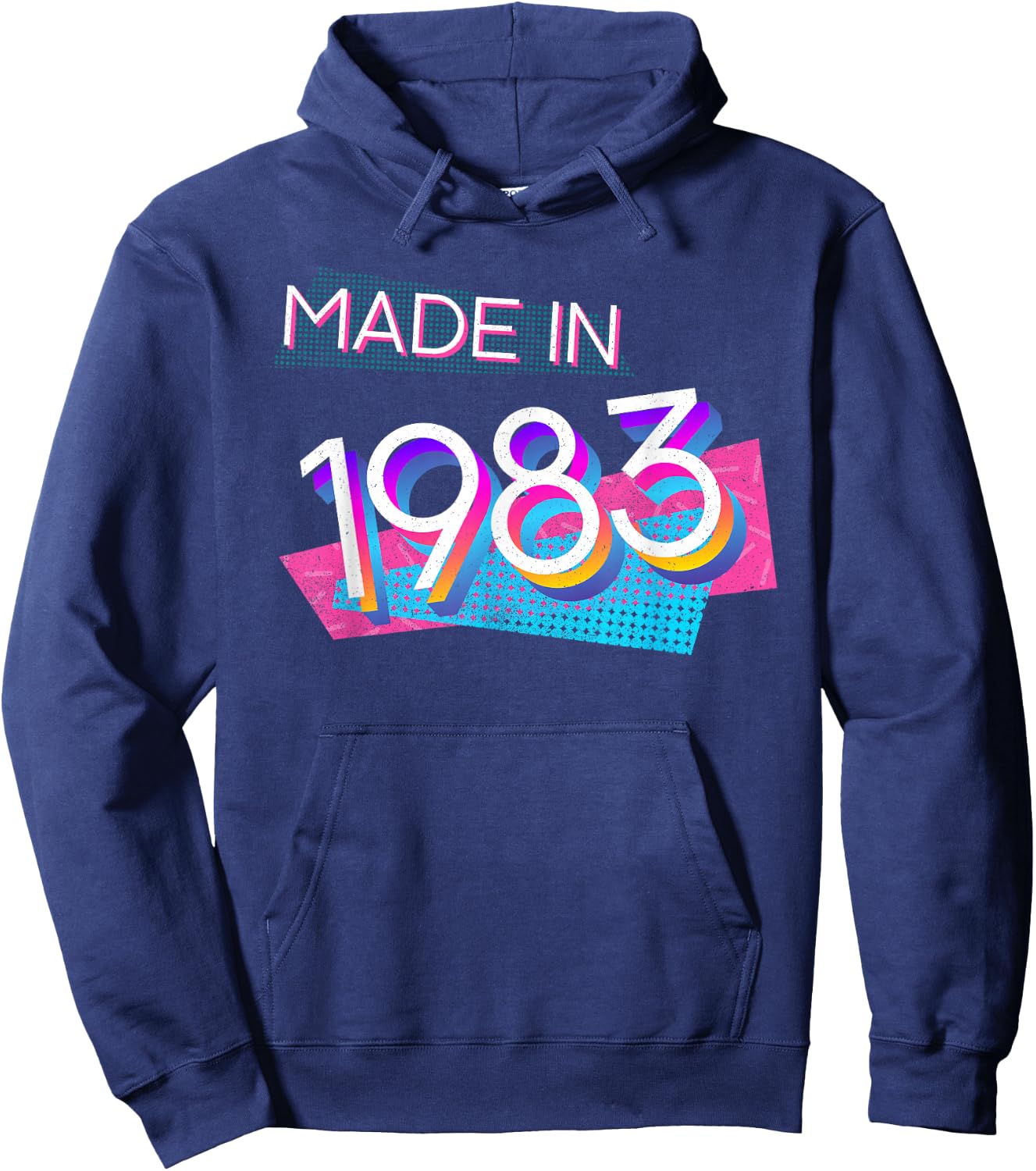 Made in 1983 – Retro Vintage 80s Birthday Party Hoodie - Hoodie | Navy