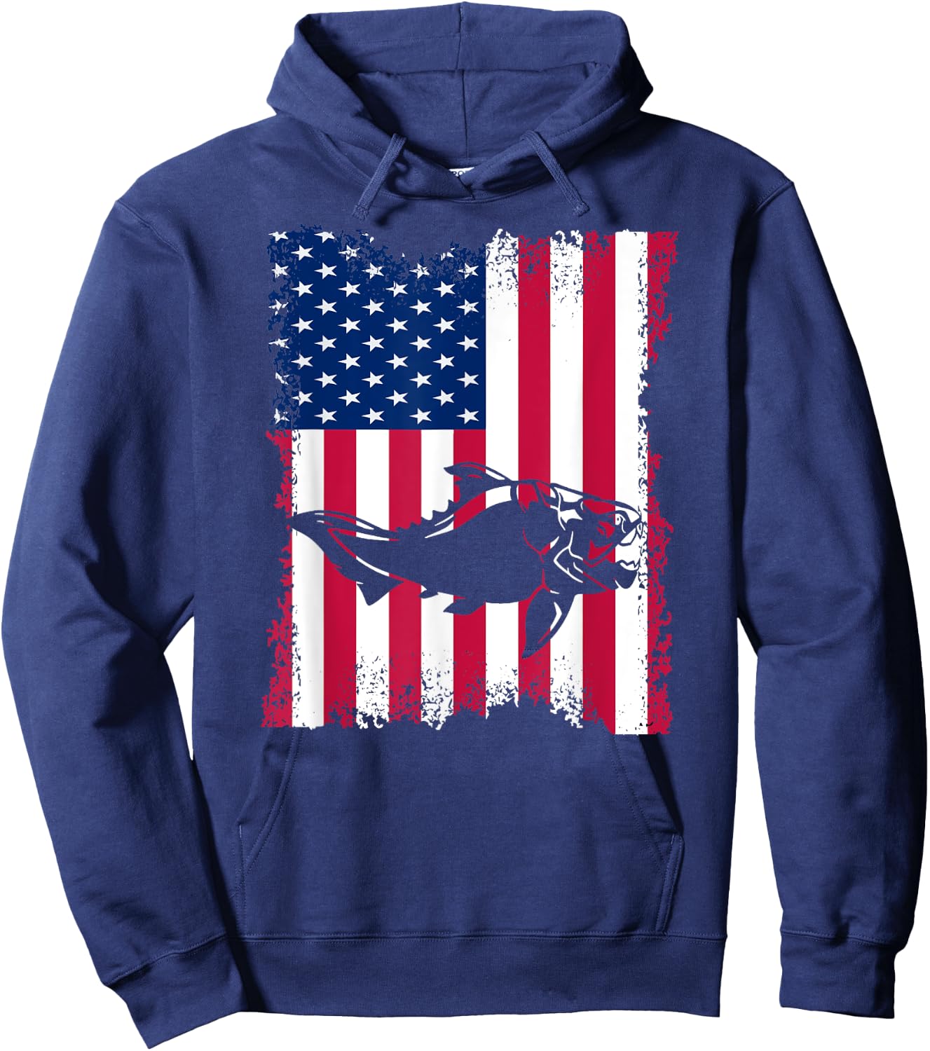 Dunkleosteus Lover Vintage US Flag Dunkleosteus Hoodie - Hoodie | Navy
