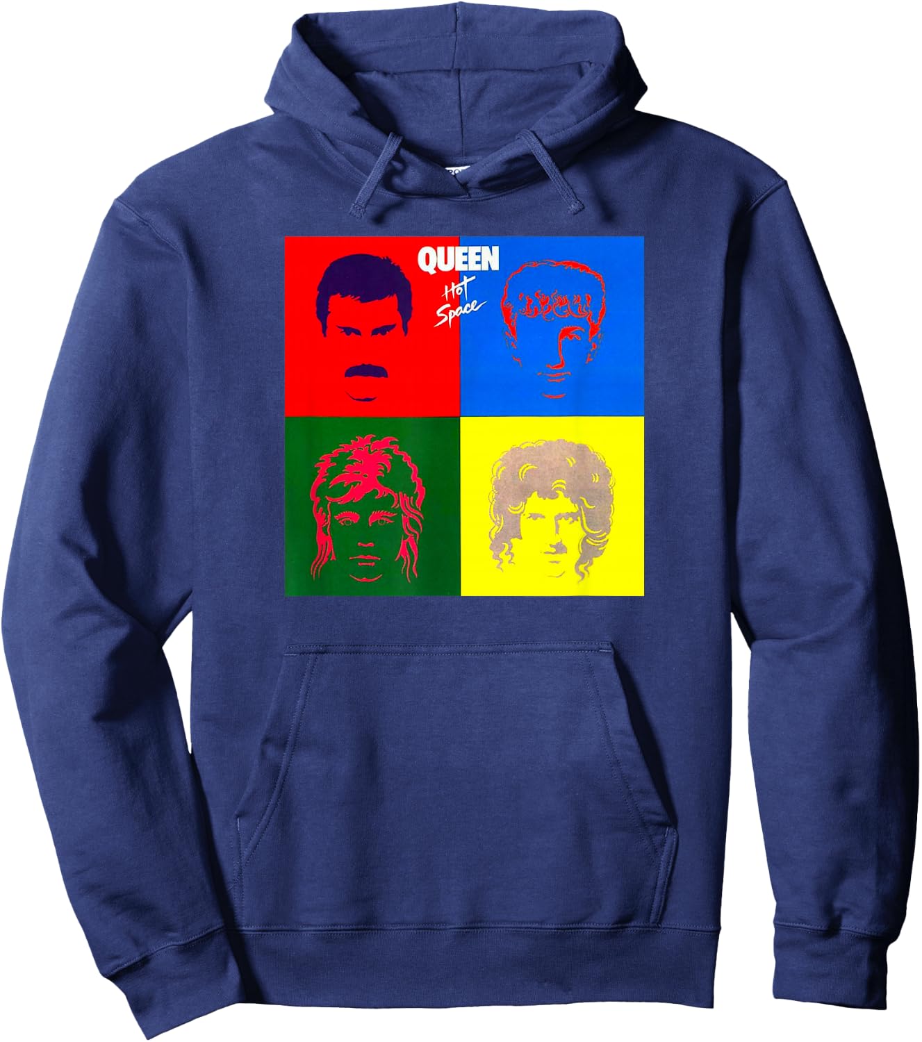 Official Queen Hot Space Hoodie - Hoodie | Navy