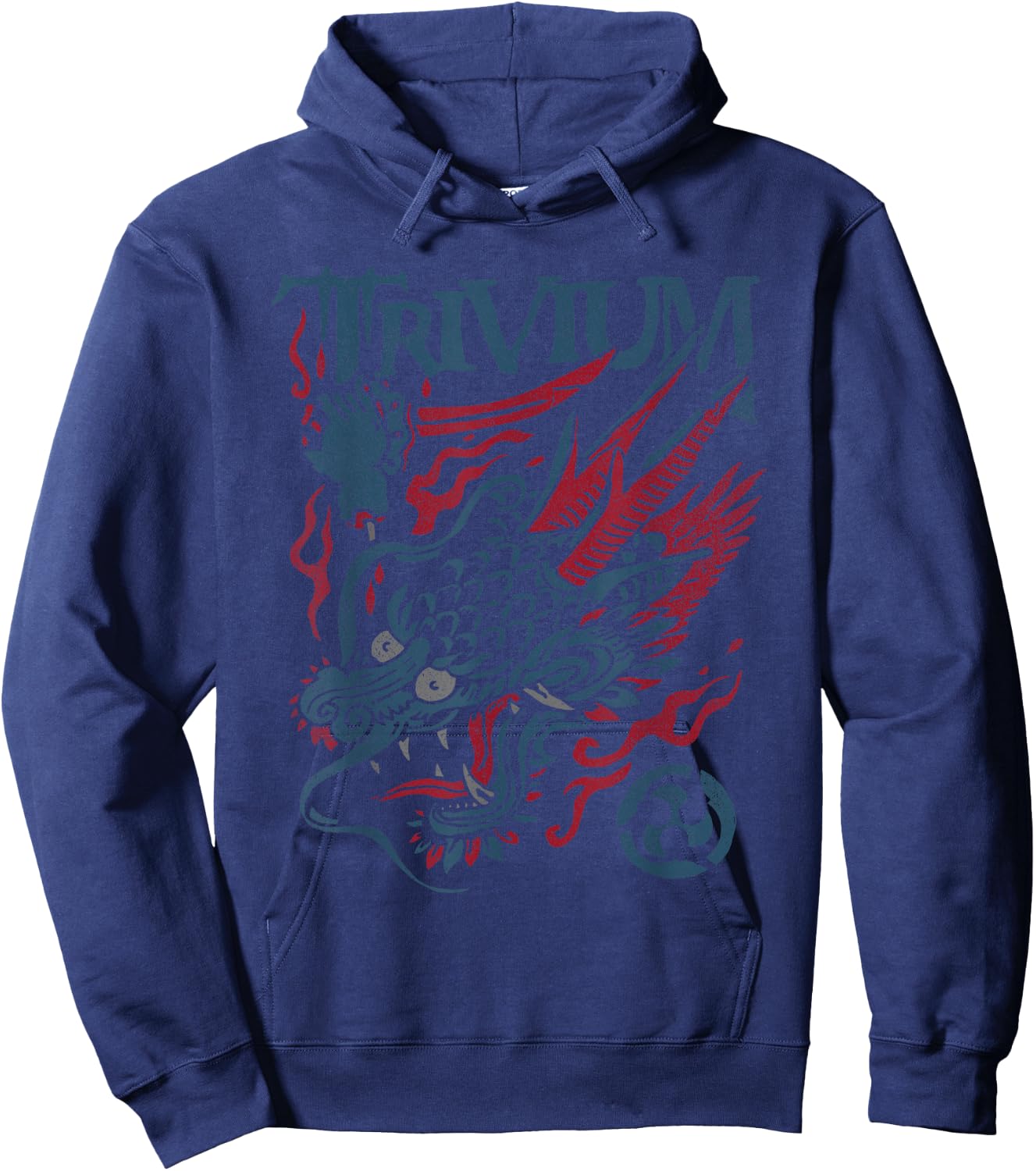 Trivium Screaming Dragon Color Hoodie - Hoodie | Navy