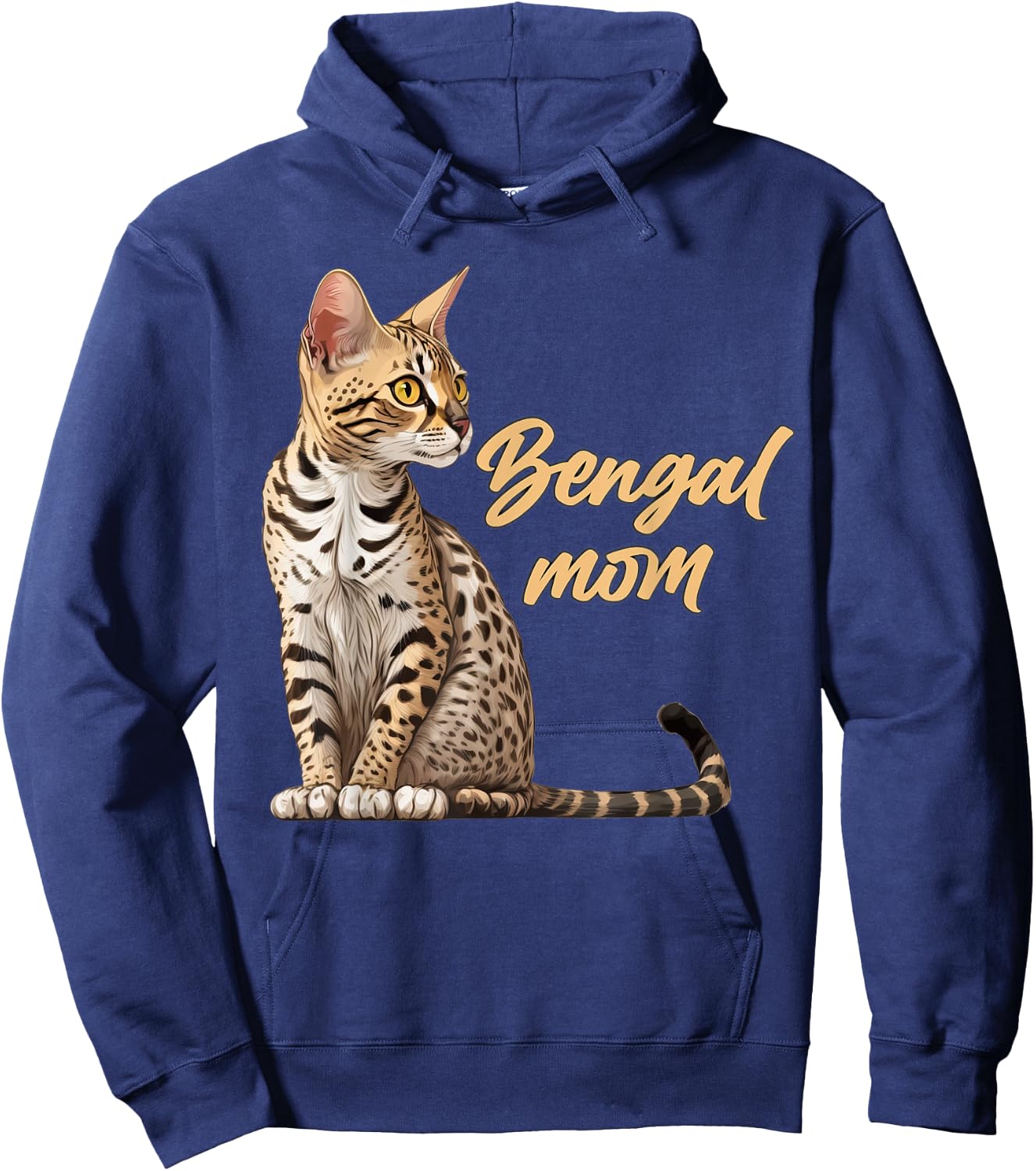 Bengal Cat Shirts Bengal Cat Mom Funny Hoodie - Hoodie | Navy