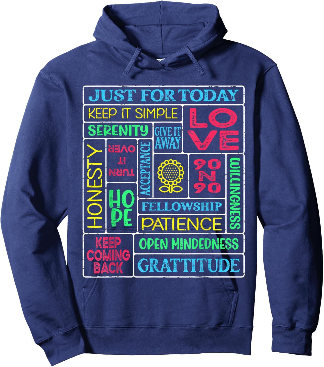 Spiritual Narcotics Anonymous Garden Hoodie - Hoodie | Navy