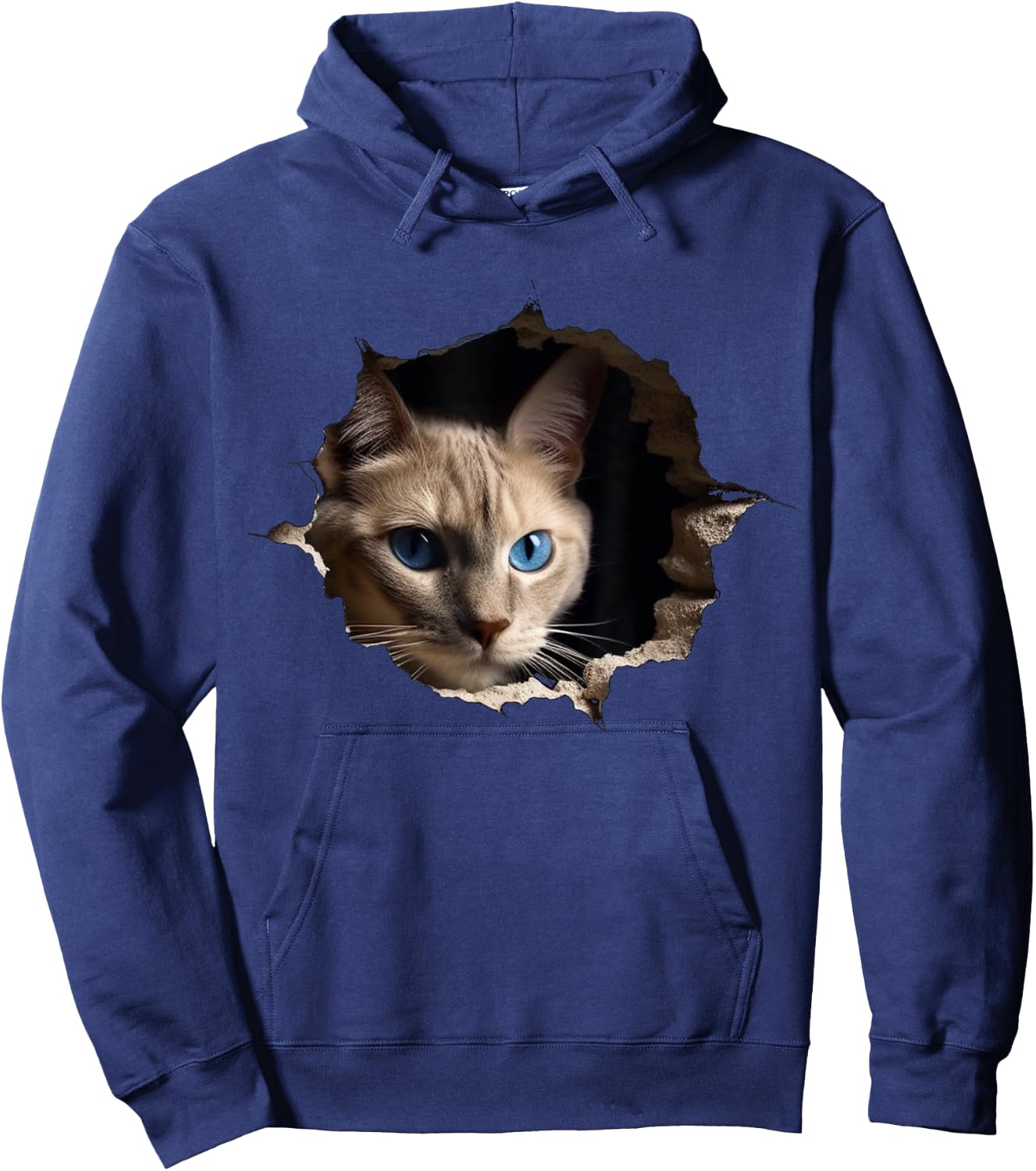 Cat Wall Animals Cat Motif Animal Cat Hoodie - Hoodie | Navy