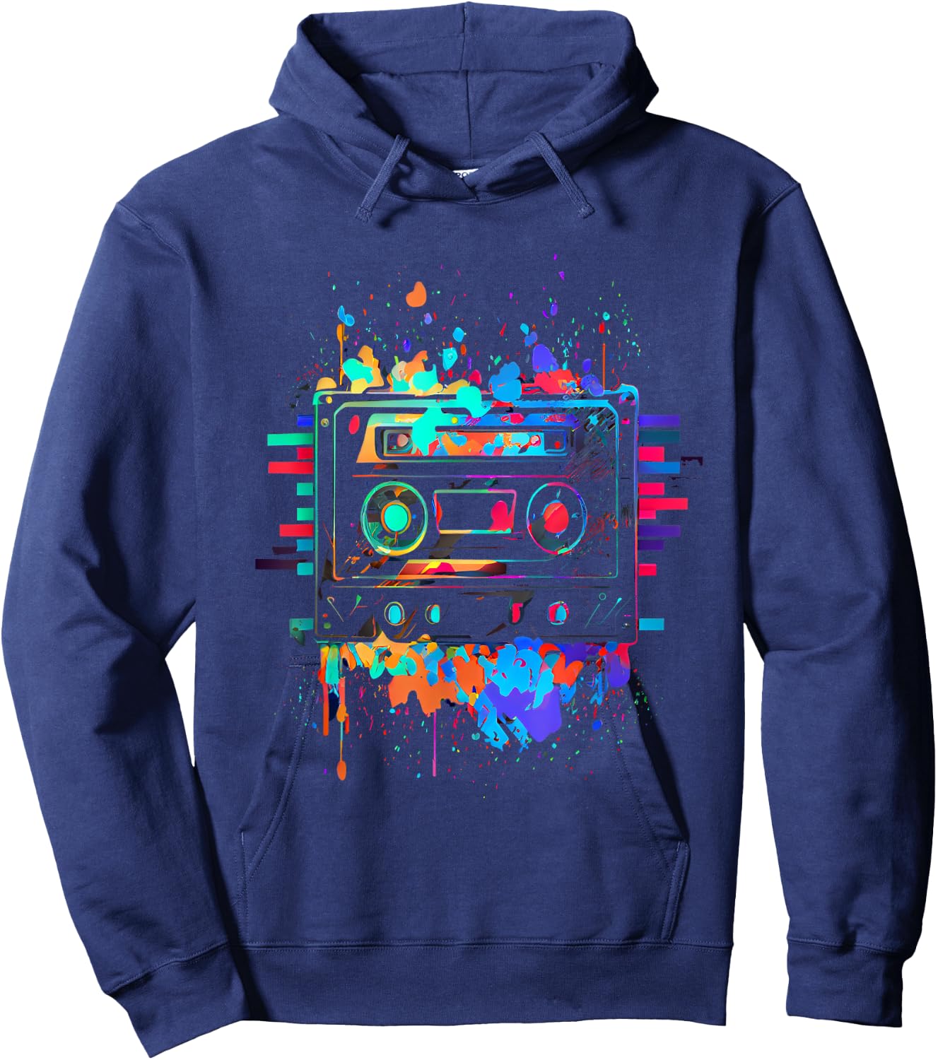 90s 80s Theme Party Outfit Costume Hoodie - Hoodie | Navy
