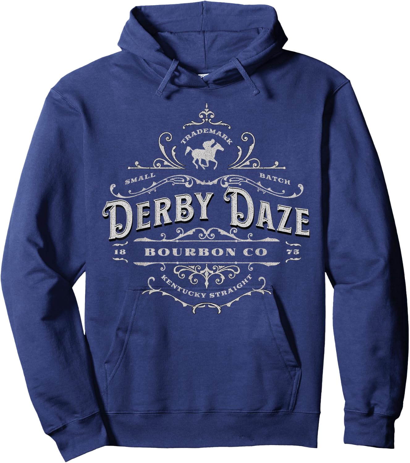 Funny Horse Racing Derby Daze Bourbon Company Hoodie - Hoodie | Navy