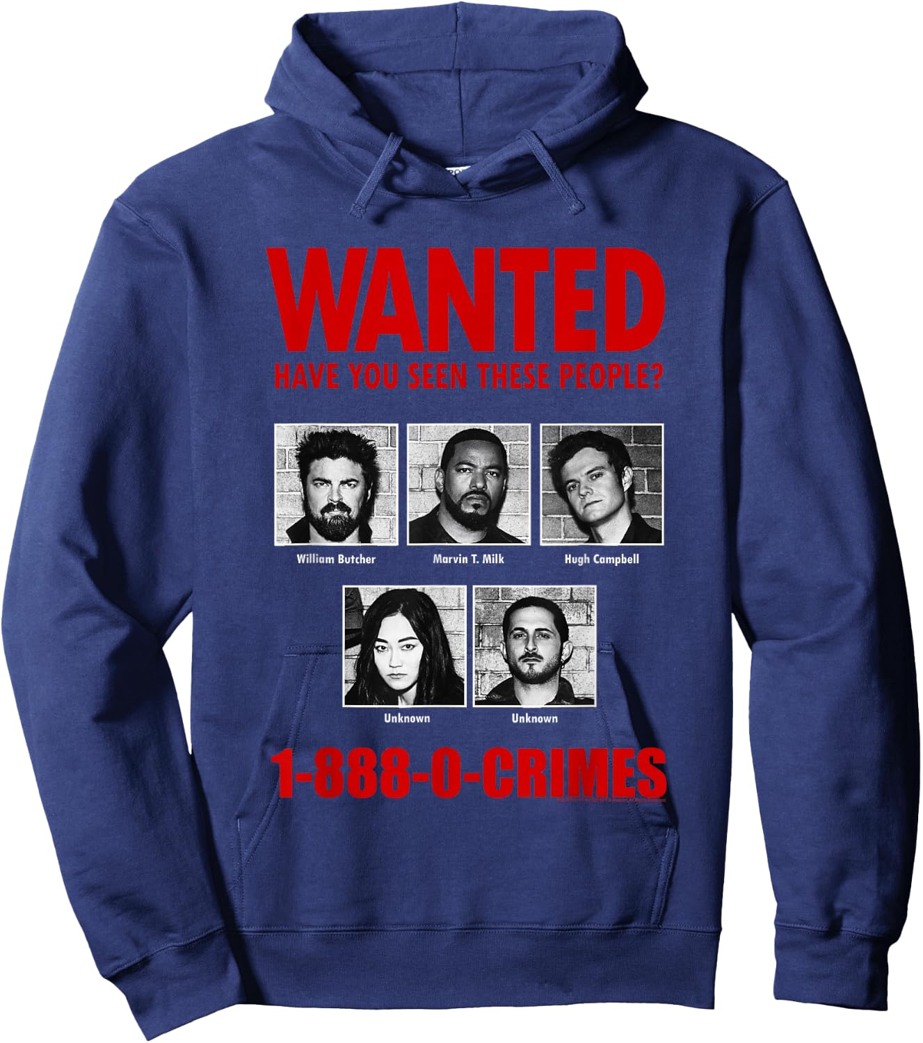The Boys Anti-Supe Wanted Poster Hoodie - Hoodie | Navy