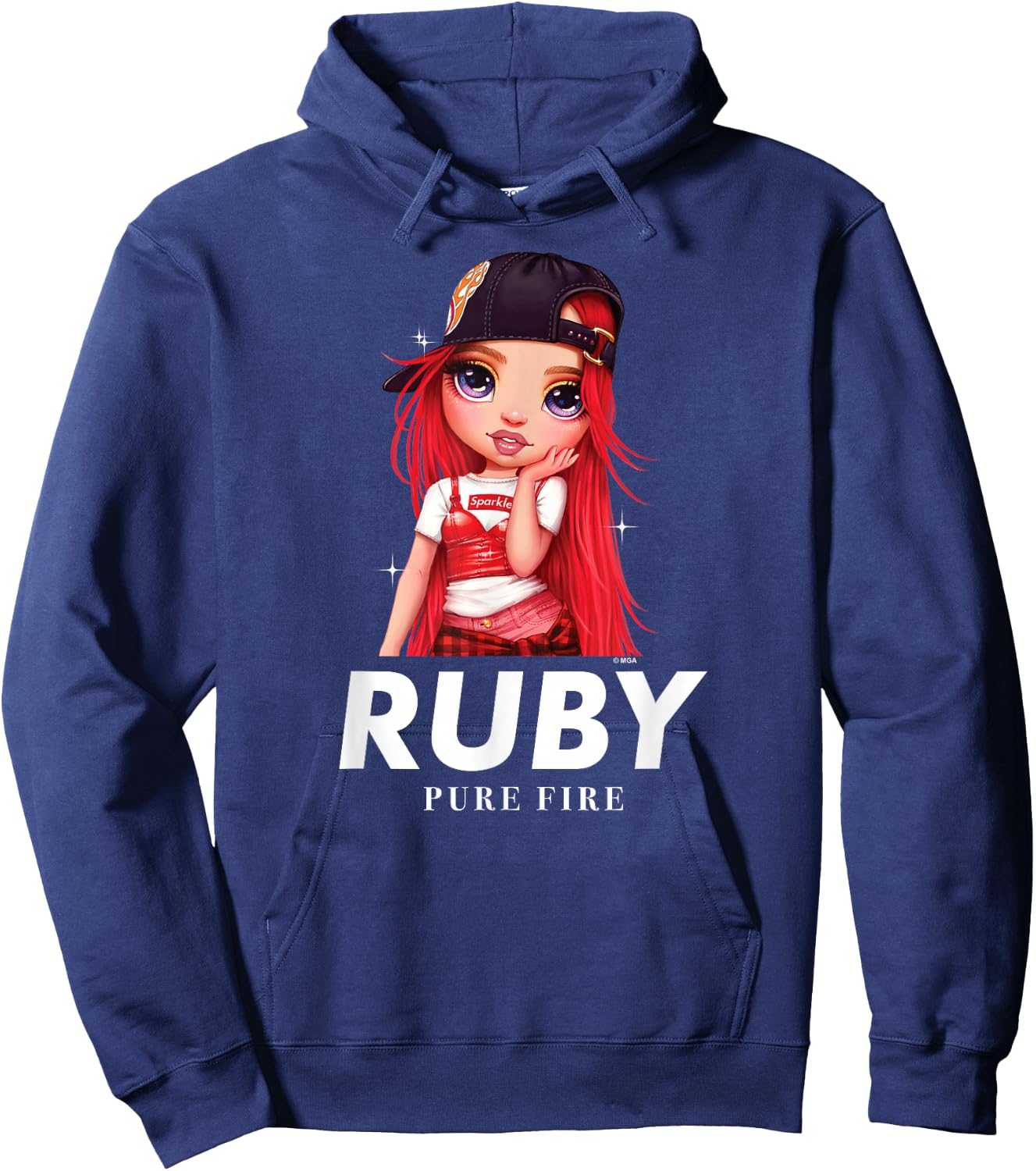 Rainbow High - Ruby Pure Fire Catchphrase Hoodie - Hoodie | Navy