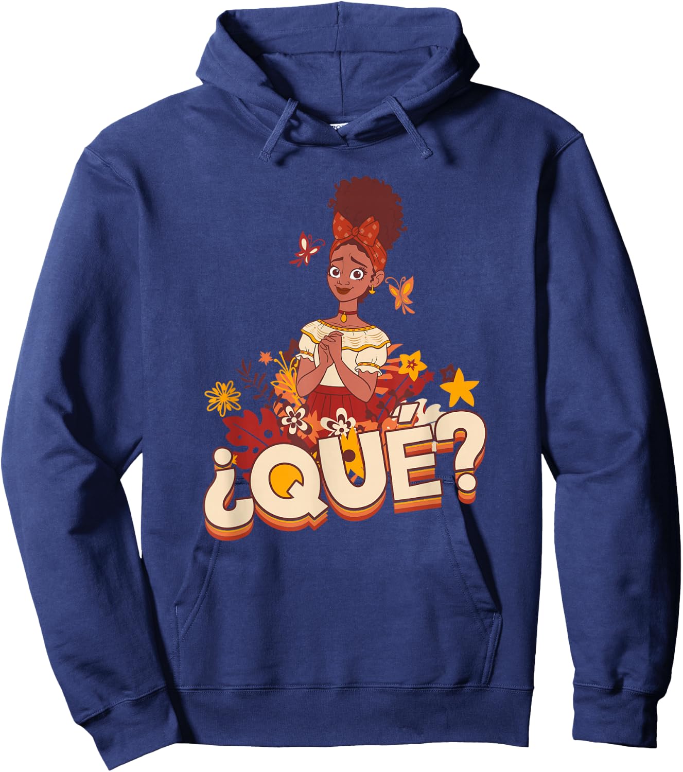 Disney Encanto Dolores Que Floral Butterflies Hoodie - Hoodie | Navy