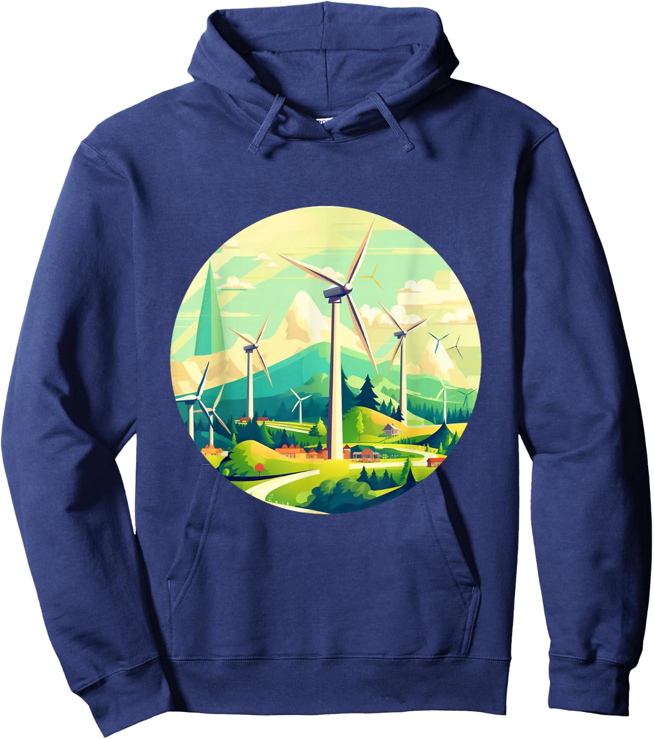 Funny Wind Turbines for Wind Park Lovers Hoodie - Hoodie | Navy