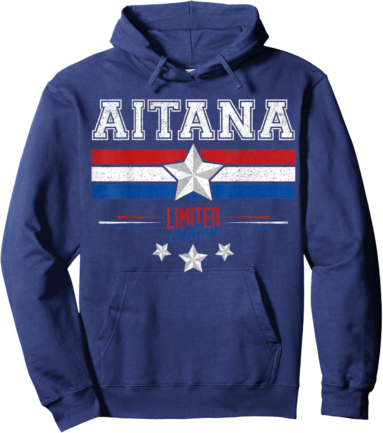 Aitana USA Flag Aitana Name Birthday Shirt Gift Hoodie - Hoodie | Navy