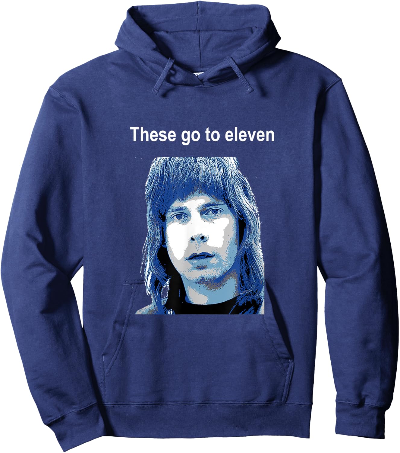 These go to eleven - funny 80s line Hoodie - Hoodie | Navy