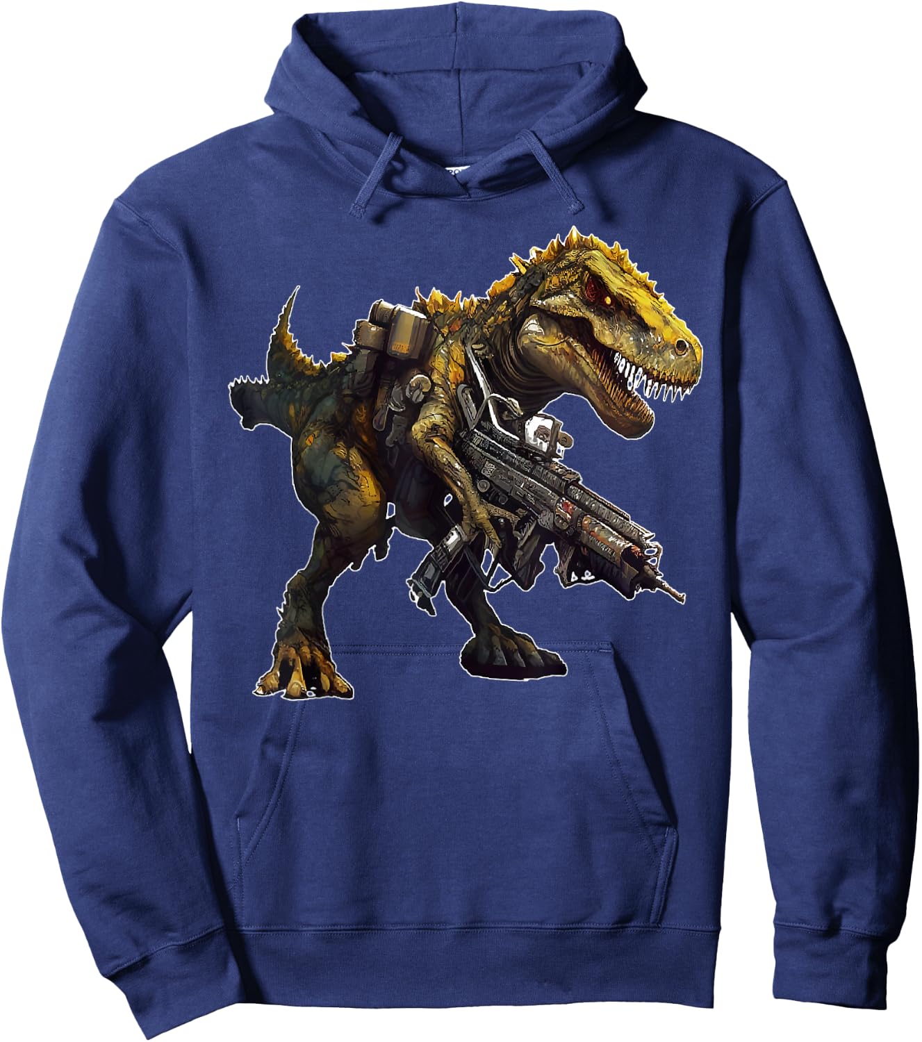 Funny T-rex Dinosaur Gun Animal Guns Lover Hoodie - Hoodie | Navy