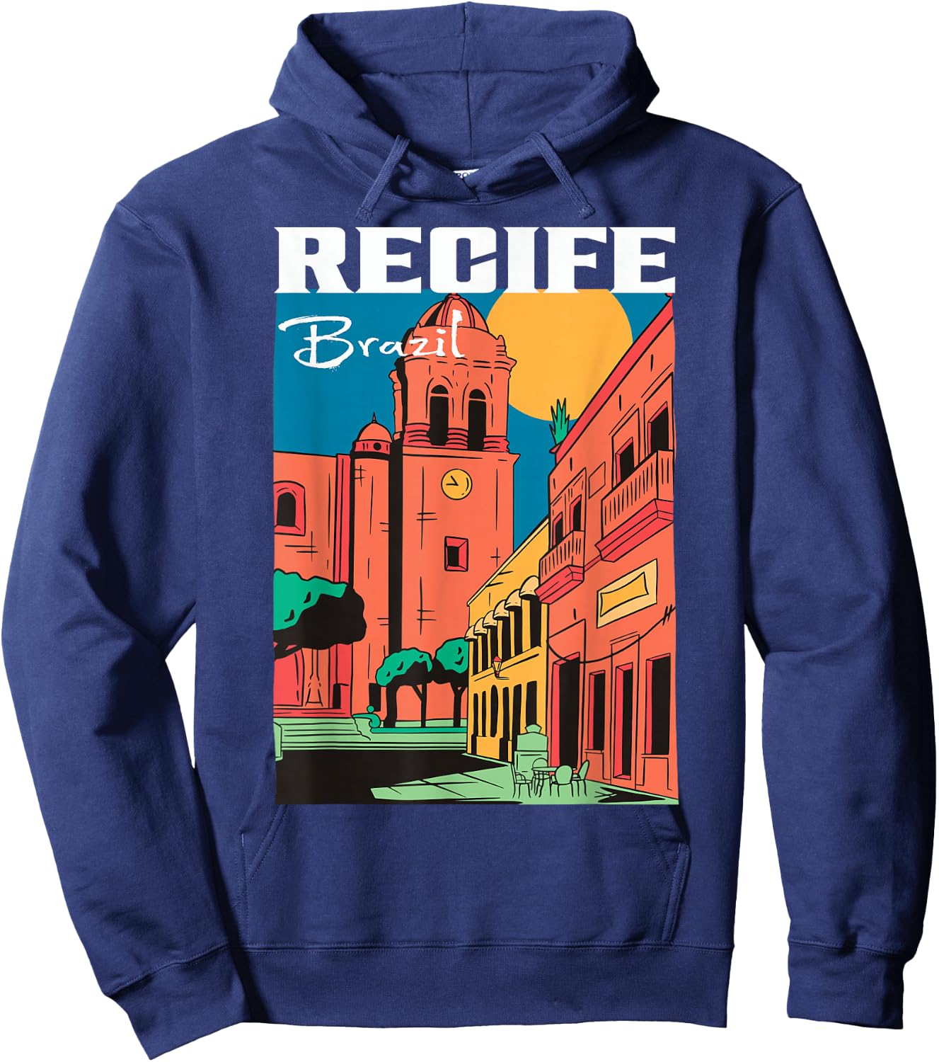 Recife Pernambuco Brazil Vintage Hoodie - Hoodie | Navy