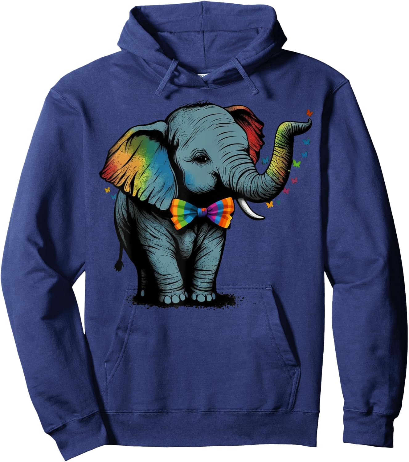 Cute Elephant Lover Animal on Elephant Hoodie - Hoodie | Navy