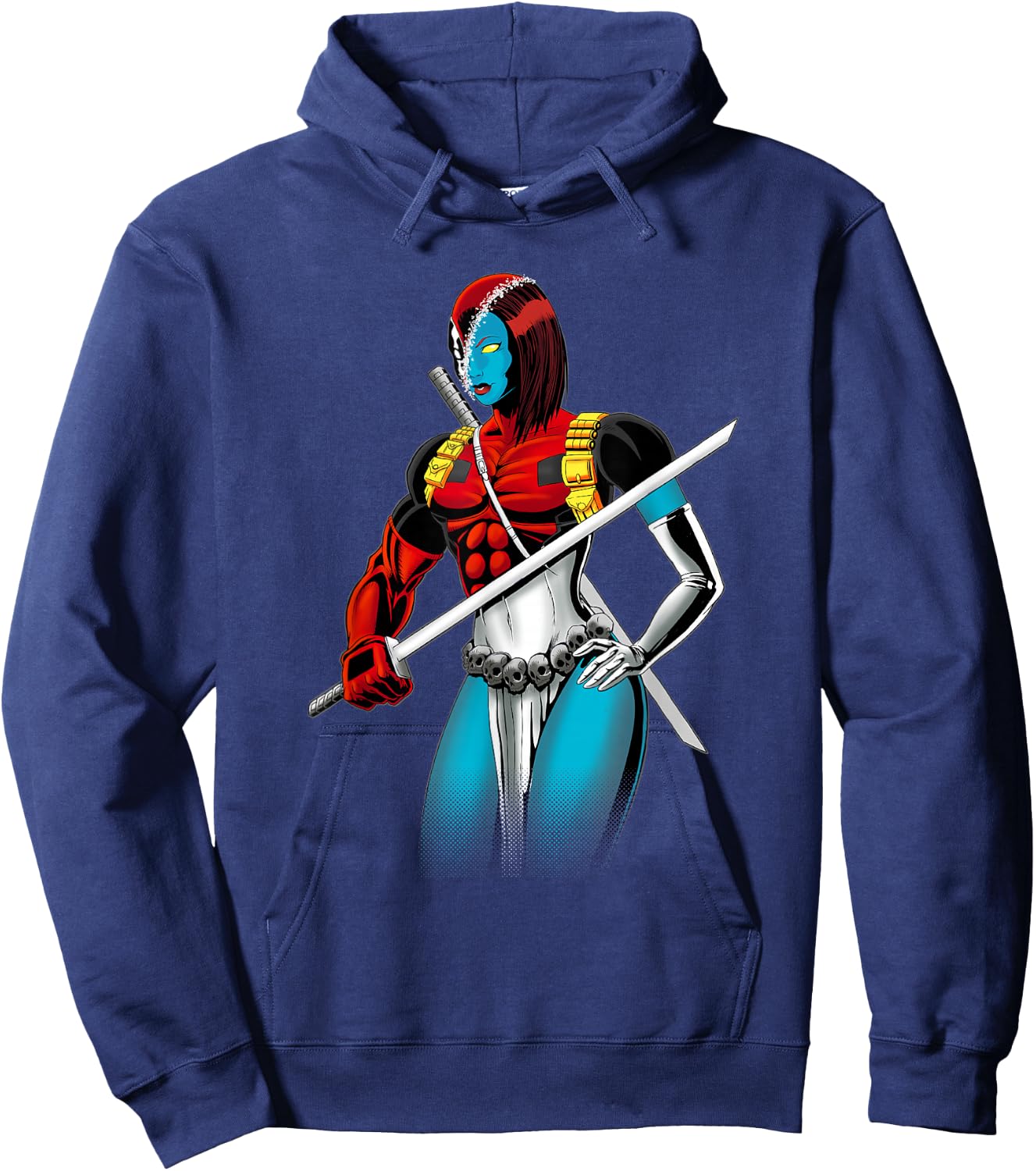 Marvel X-Men Deadpool Mystique Amalgam Portrait Hoodie - Hoodie | Navy
