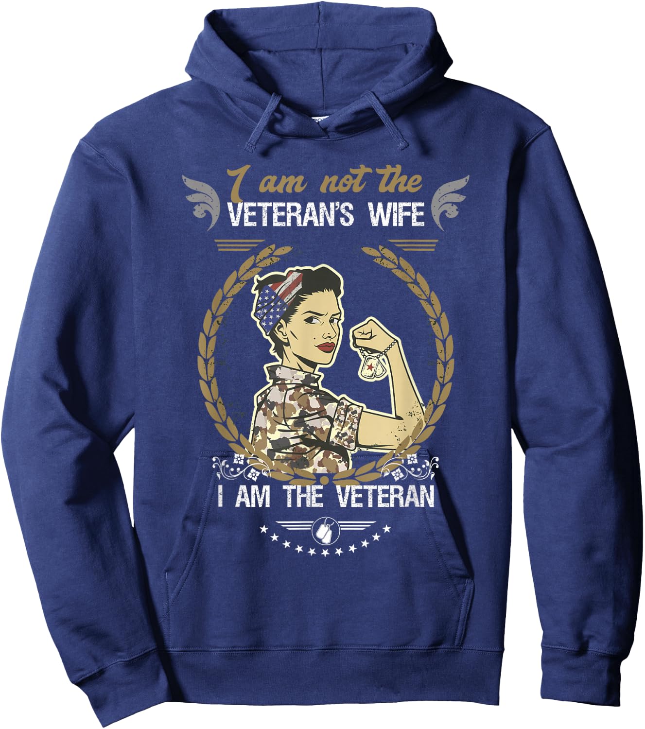I'm Not The Veteran's Wife Female Veteran Hoodie - Hoodie | Navy