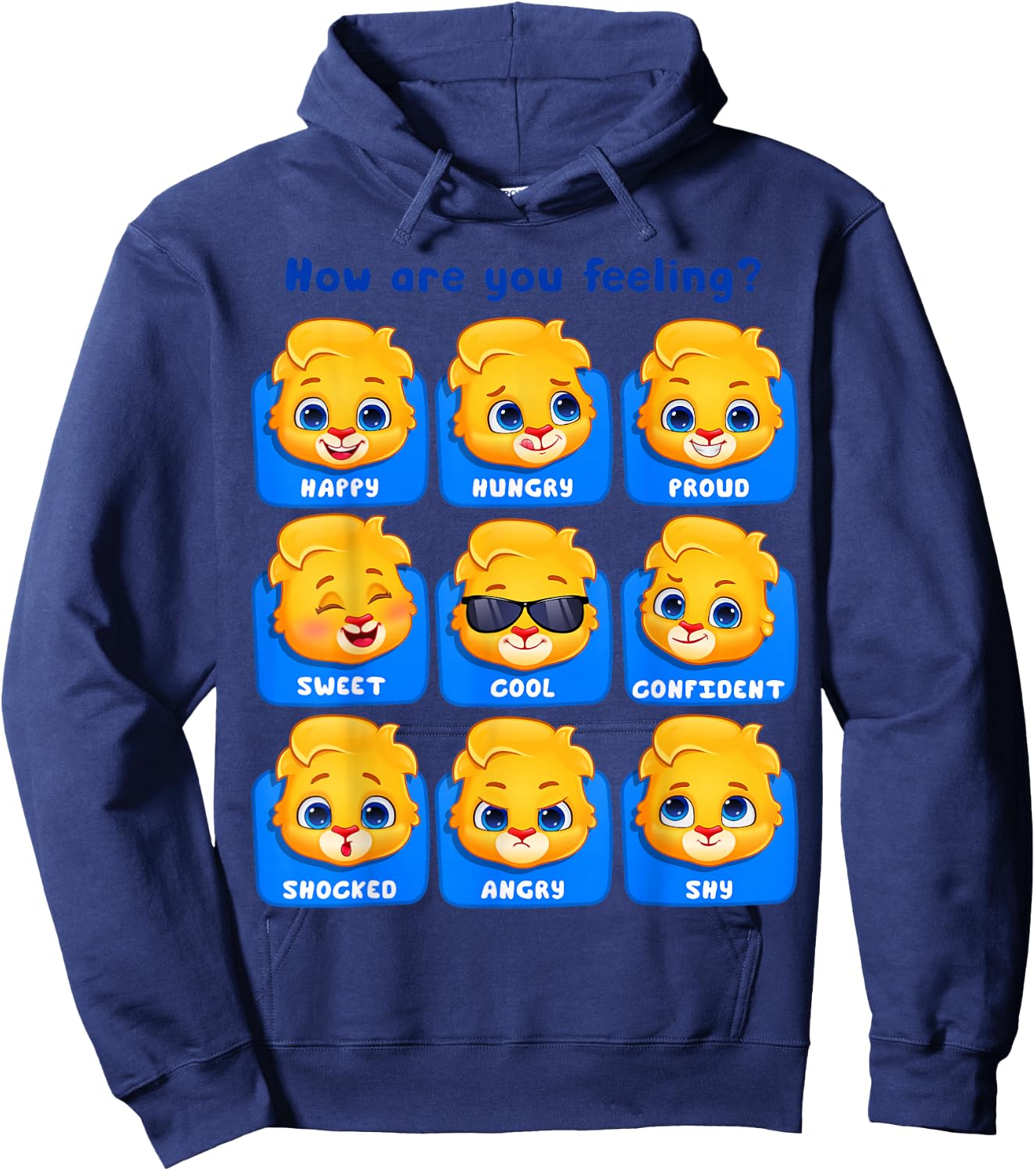 How are You Feeling | Lucas The Lion Official Hoodie - Hoodie | Navy