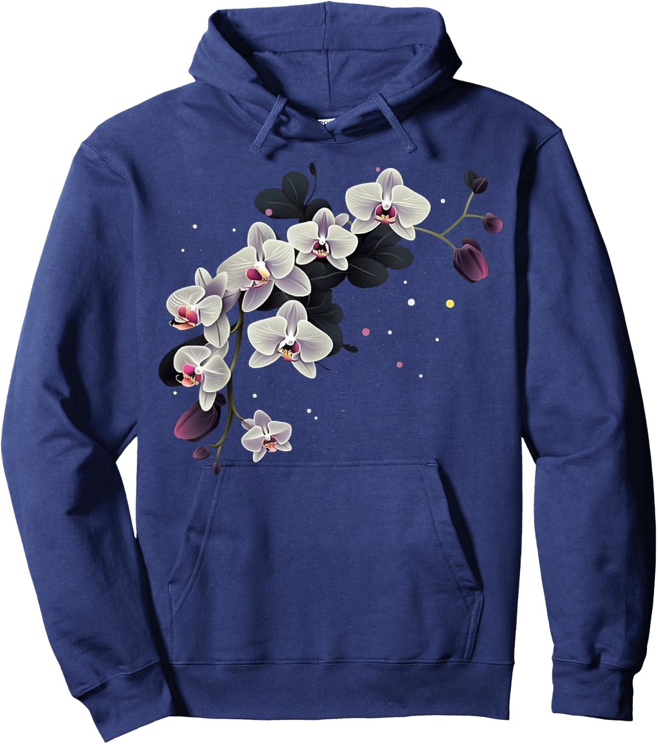 Orchid bouquet on Orchid Hoodie - Hoodie | Navy