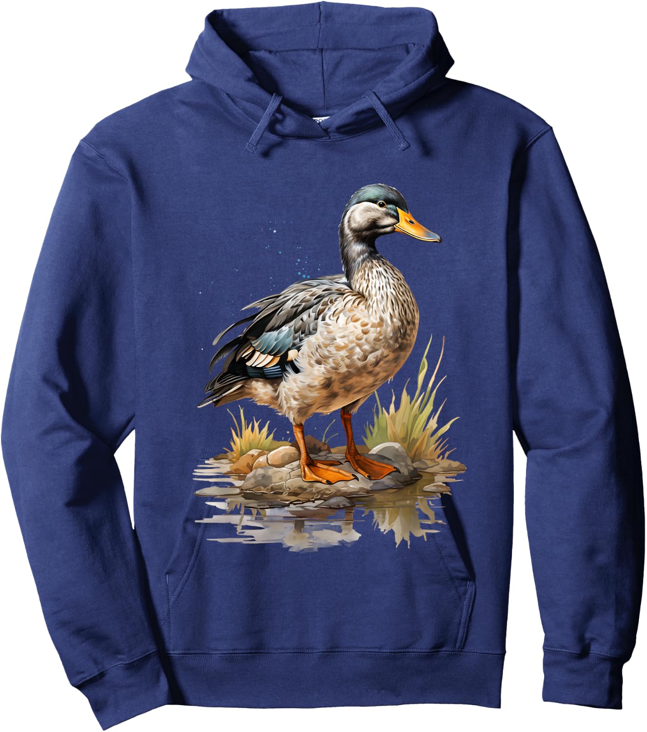 Mallard Duck Gift Realistic Nature Fleeting Hoodie - Hoodie | Navy