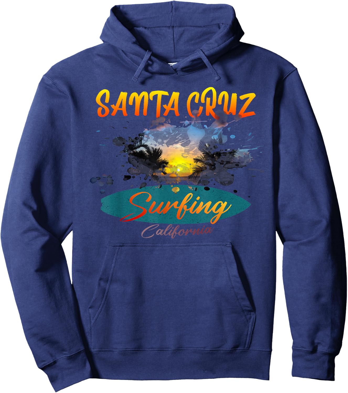 California Santa Cruz Surfing Hoodie - Hoodie | Navy