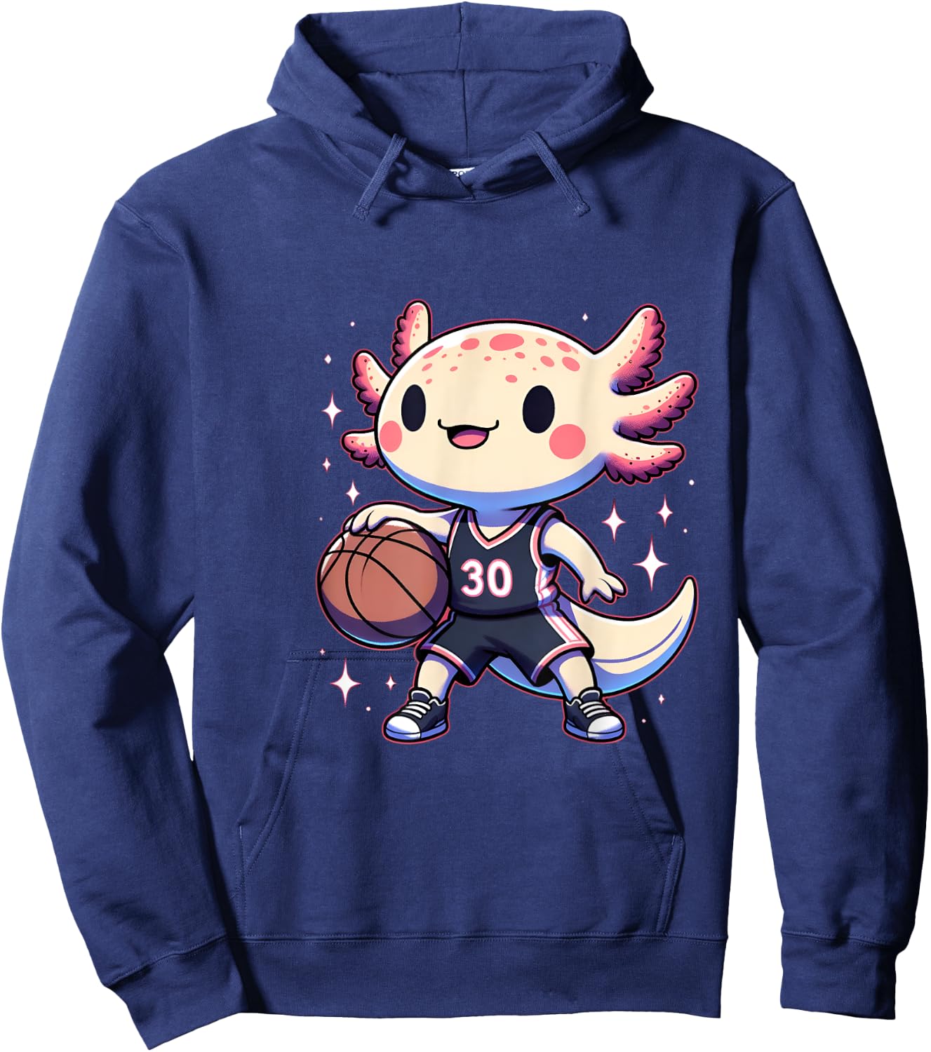 Funny axolotl basketball player boys girls Hoodie - Hoodie | Navy