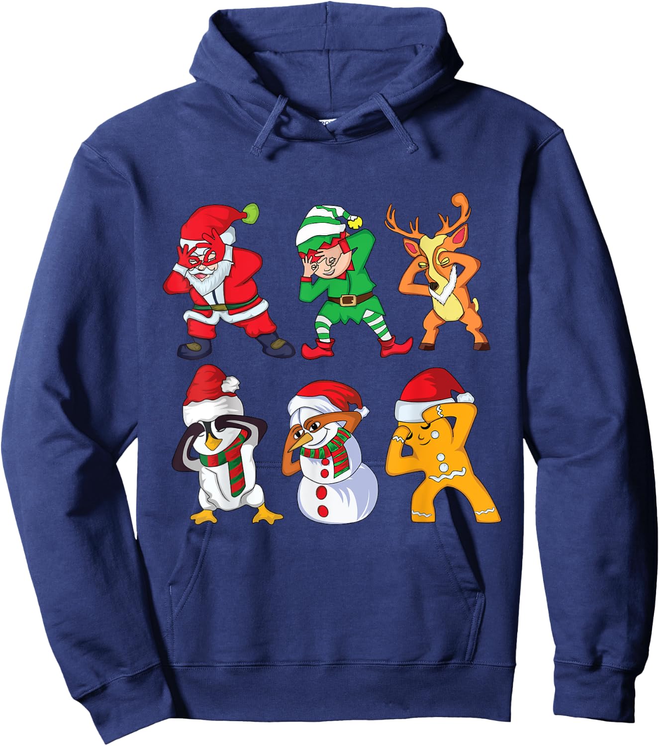 Christmas Santa Claus and Friends Griddy Dance Hoodie - Hoodie | Navy