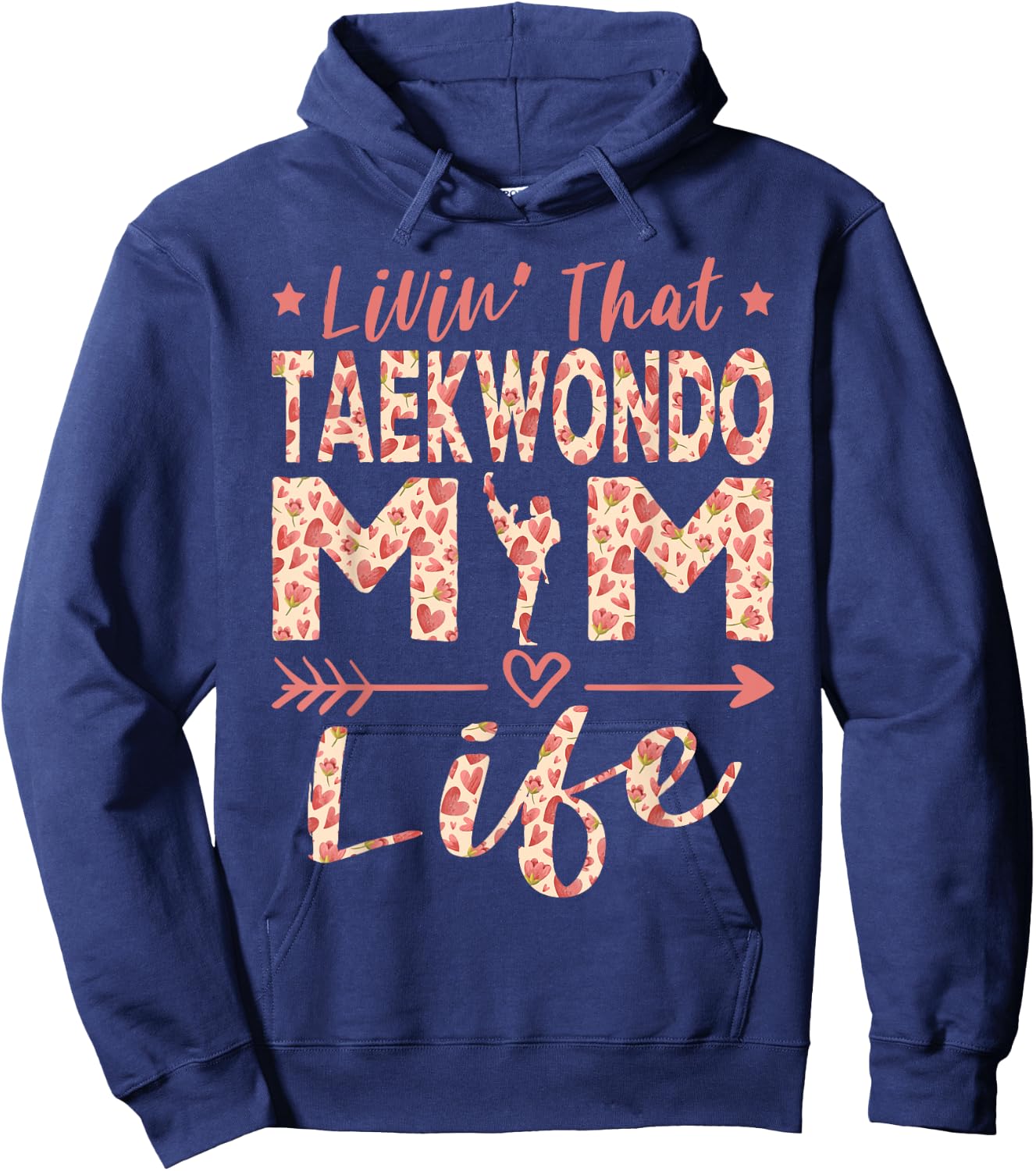 Funny Taekwondo Mom Taekwondo Mama Martial Arts Hoodie - Hoodie | Navy