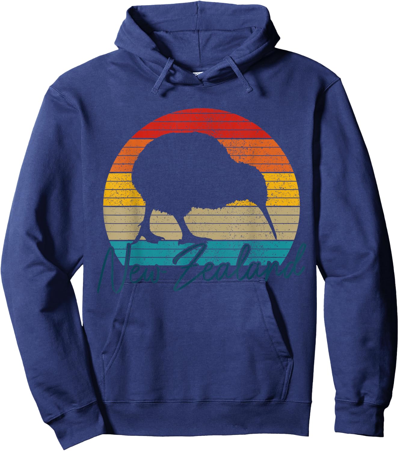 New Zealand Vintage Retro Kiwi Bird Hoodie - Hoodie | Navy