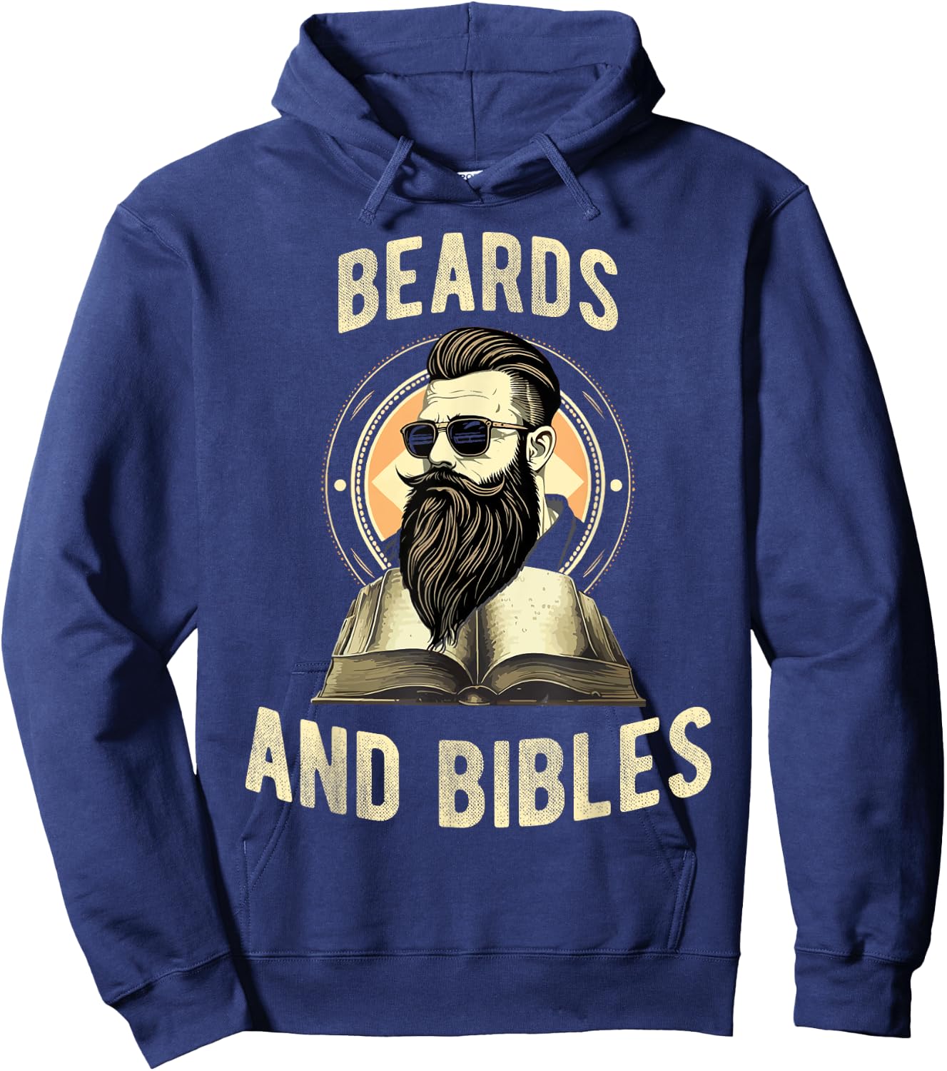 Beards and Bibles Christian Man Hoodie - Hoodie | Navy
