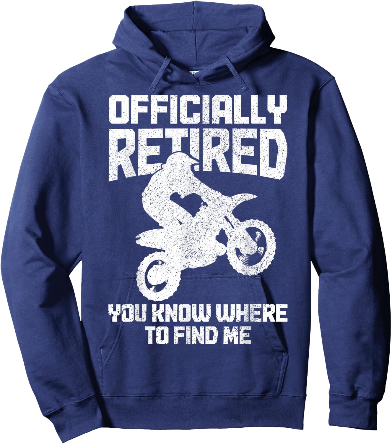 Motocross Retired Funny MX Dirt Bike Retirement Hoodie - Hoodie | Navy