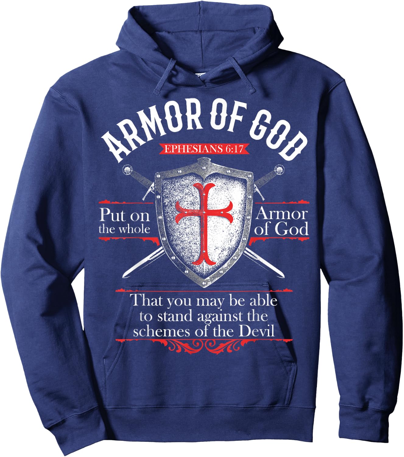 The Full Armor Of God - Ephesians 6:17 Hoodie - Hoodie | Navy