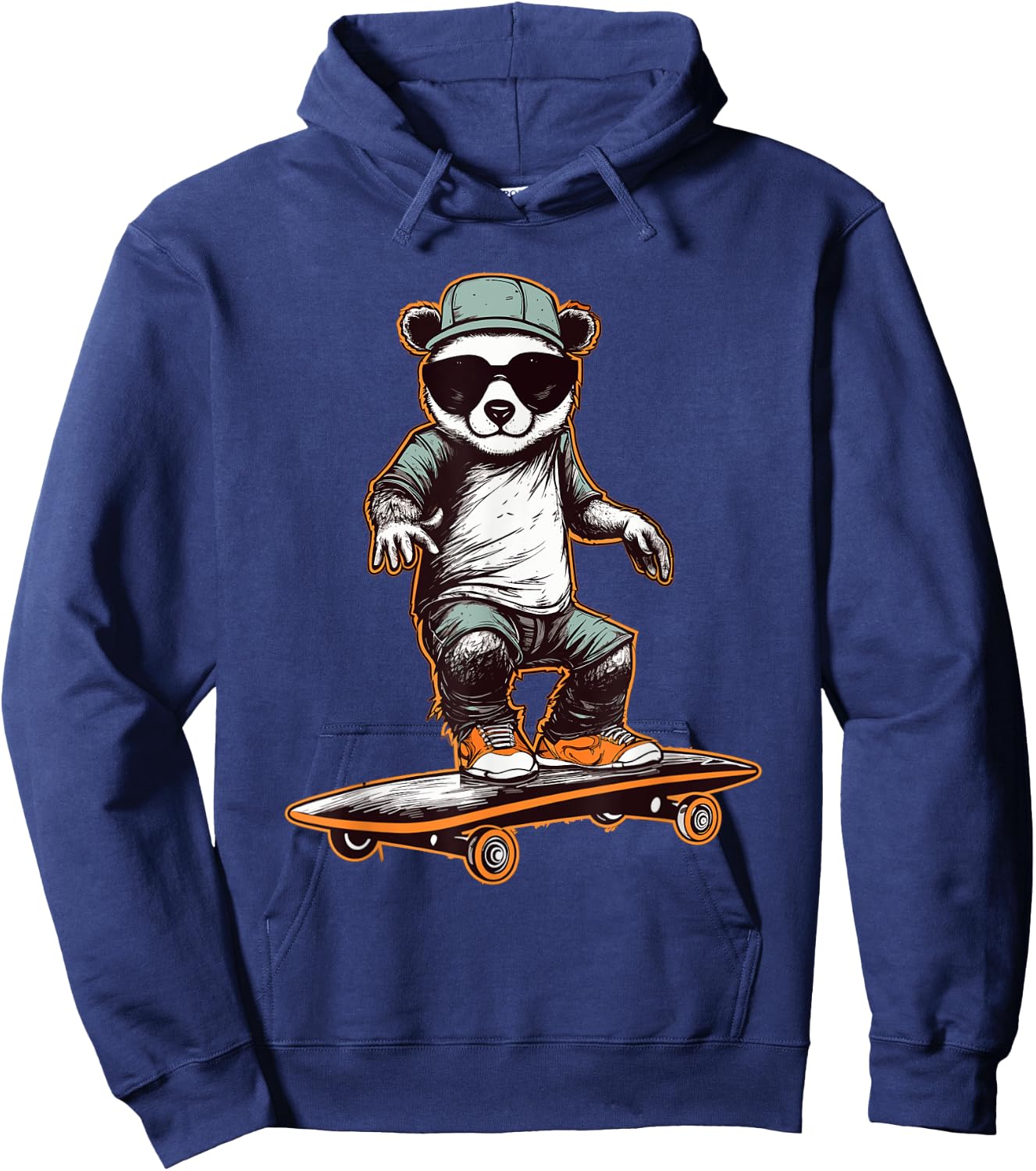 Skateboarding Panda Skater Skateboarder Women Hoodie - Hoodie | Navy