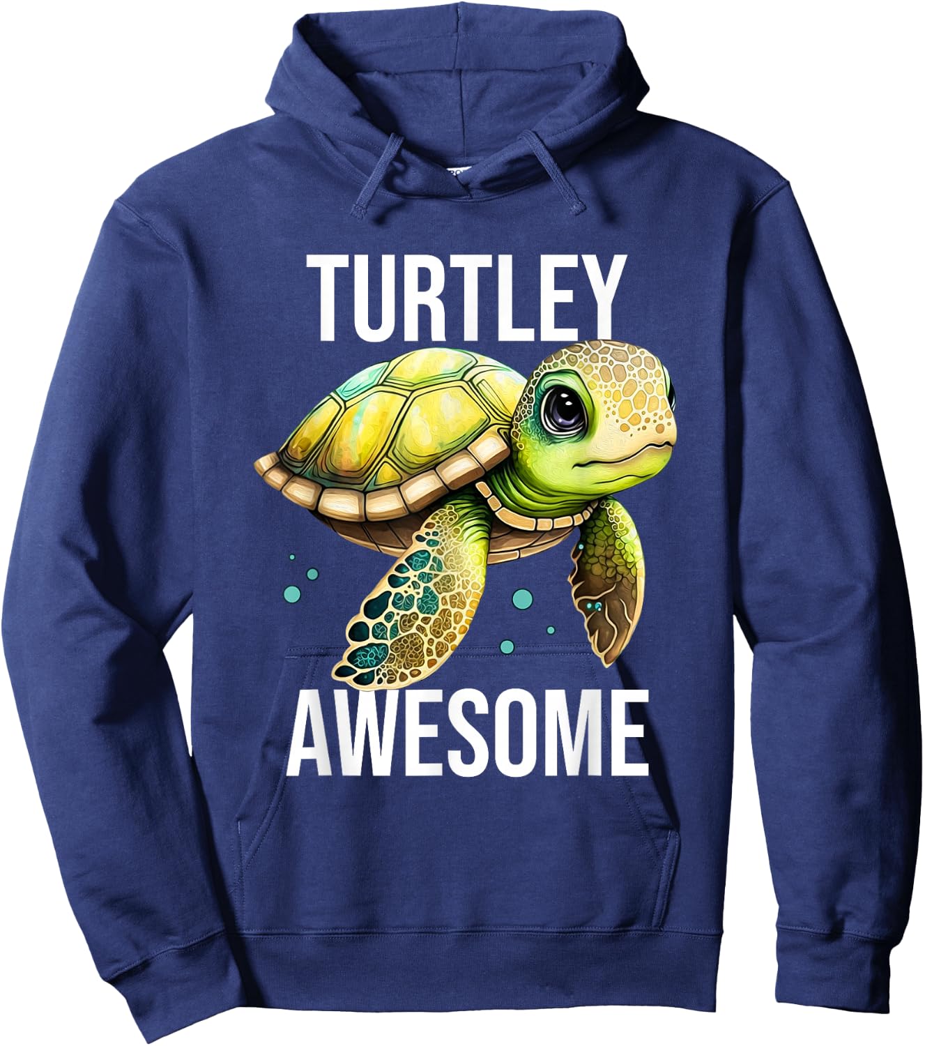 Turtley Awesome Cute Sea Turtle Hoodie - Hoodie | Navy