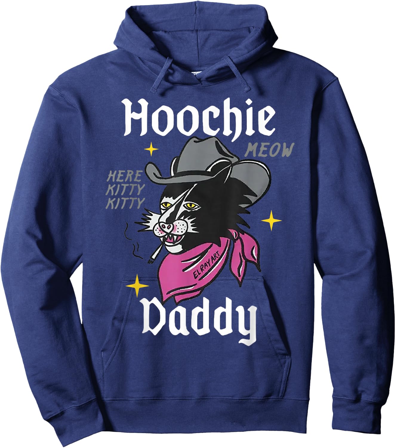 Hoochie Daddy Meow Hoodie - Hoodie | Navy