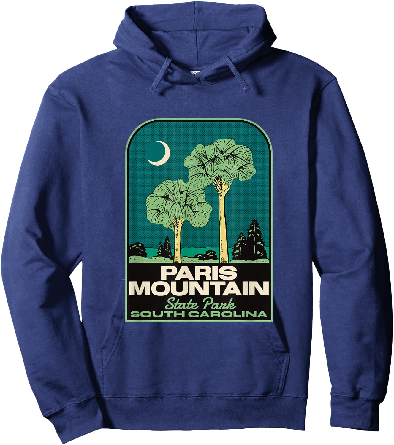 Paris Mountain State Park SC Vintage Travel Hoodie - Hoodie | Navy