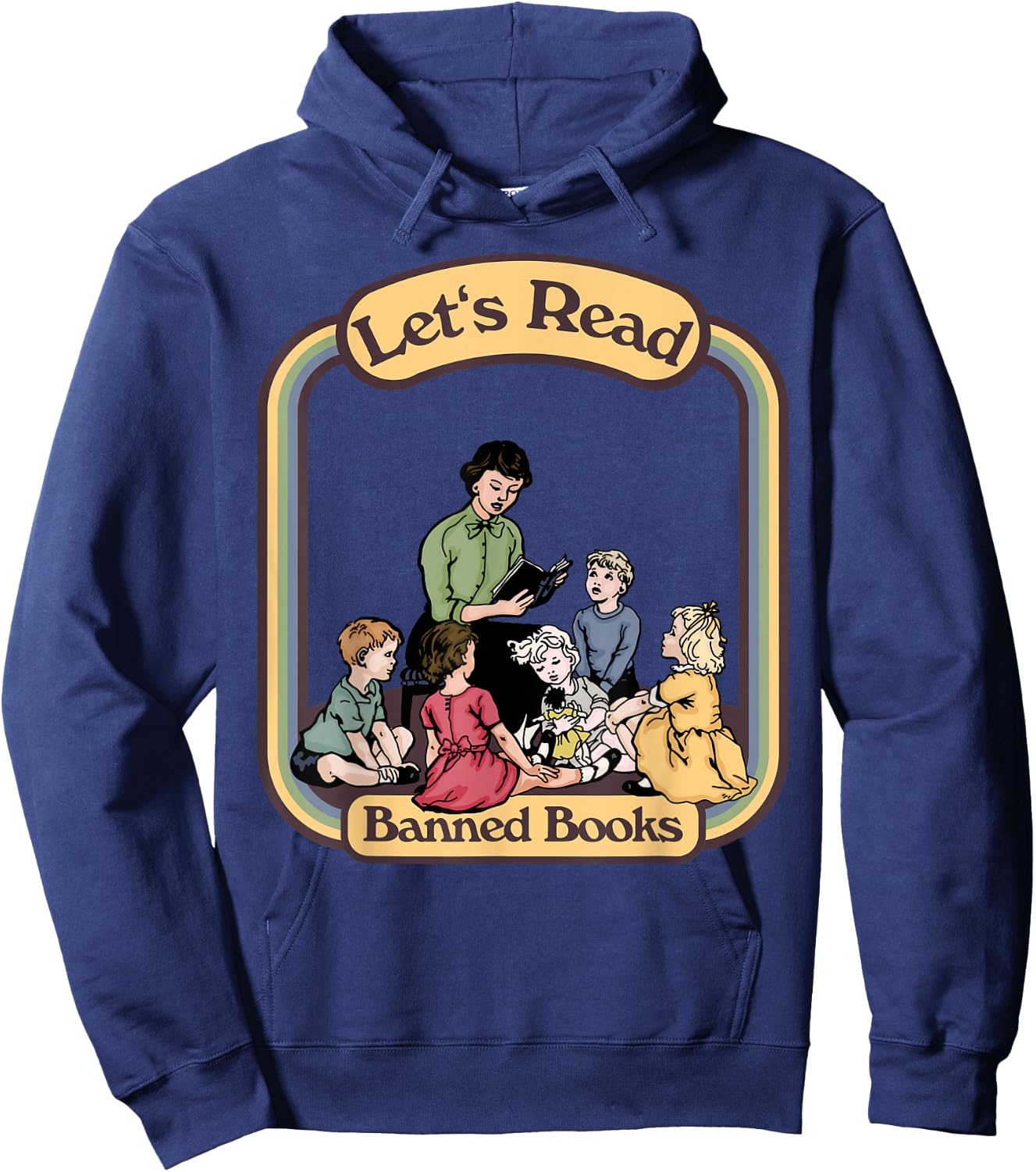 Let's Read Banned Books Hoodie - Hoodie | Navy