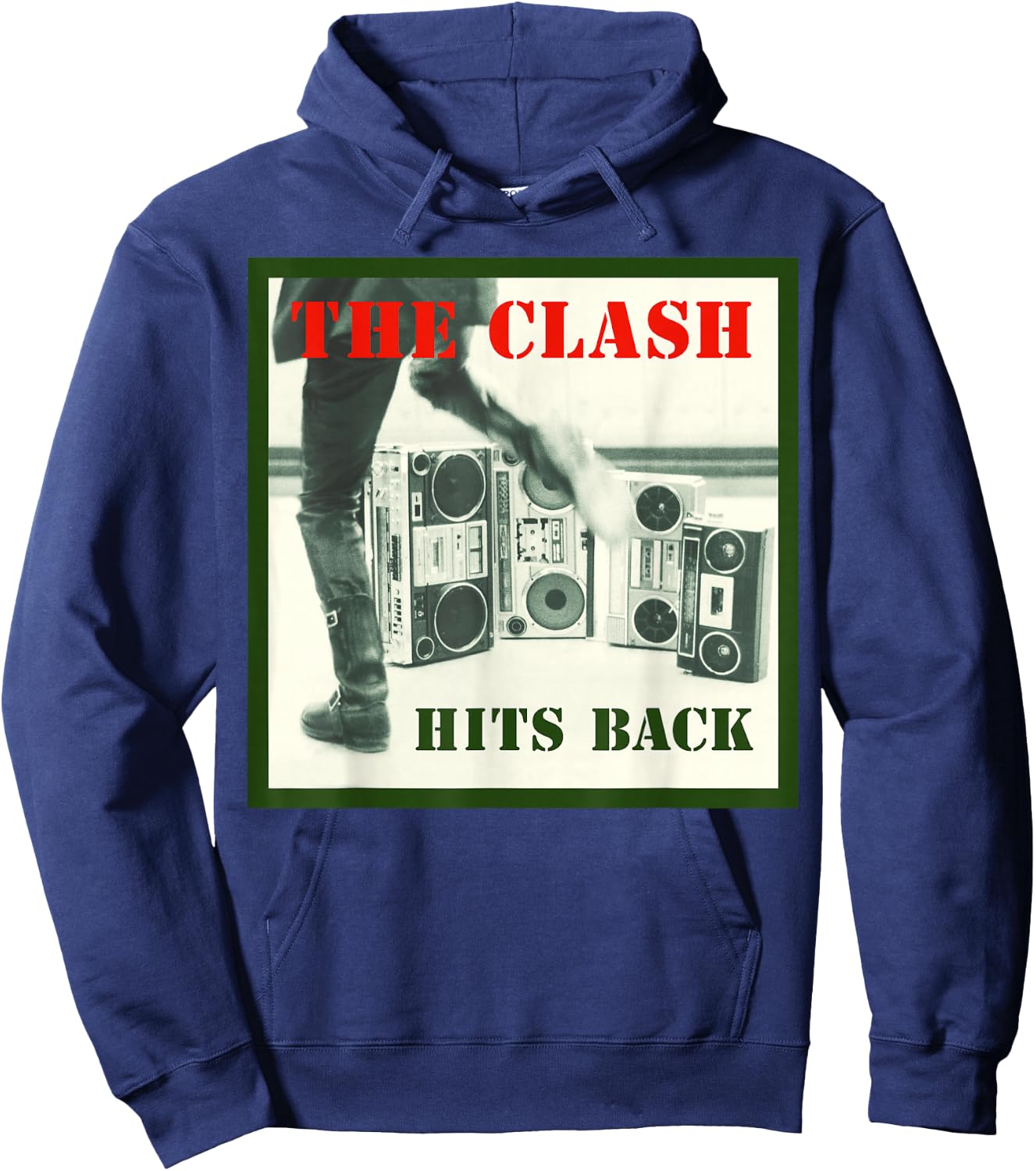 The Clash - Album Cover Hits Back Hoodie - Hoodie | Navy