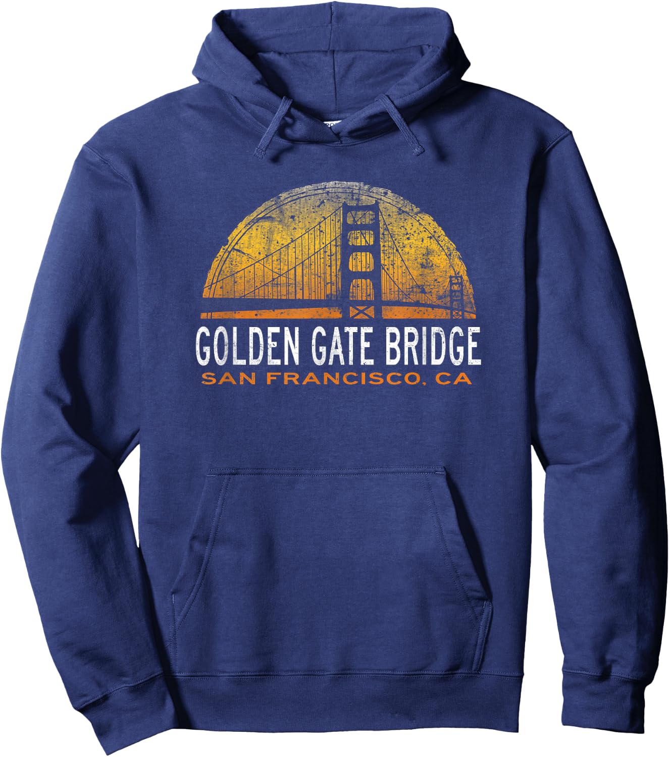 Golden Gate Bridge Vintage San Francisco, CA Hoodie - Hoodie | Navy